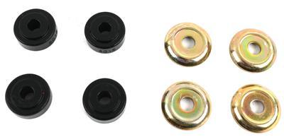 ENERGY SUSPENSION Shock Bushing Set - Black - Front And Rear - Shock Tower Bayonet End Style - OD 1 1/4 in. - 7/8 in. Nipple - ID 3/8 in. - w/4 Bushings/4 Washers - Performance Polyurethane - 9.8177G