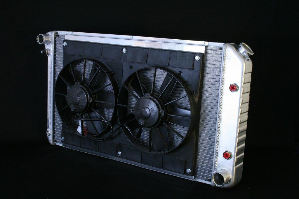 DeWitts 1973-77 CHEVELLE SB / BB CF, Auto, Dual 11" Spal Fans, Wiring - 32-4139034A