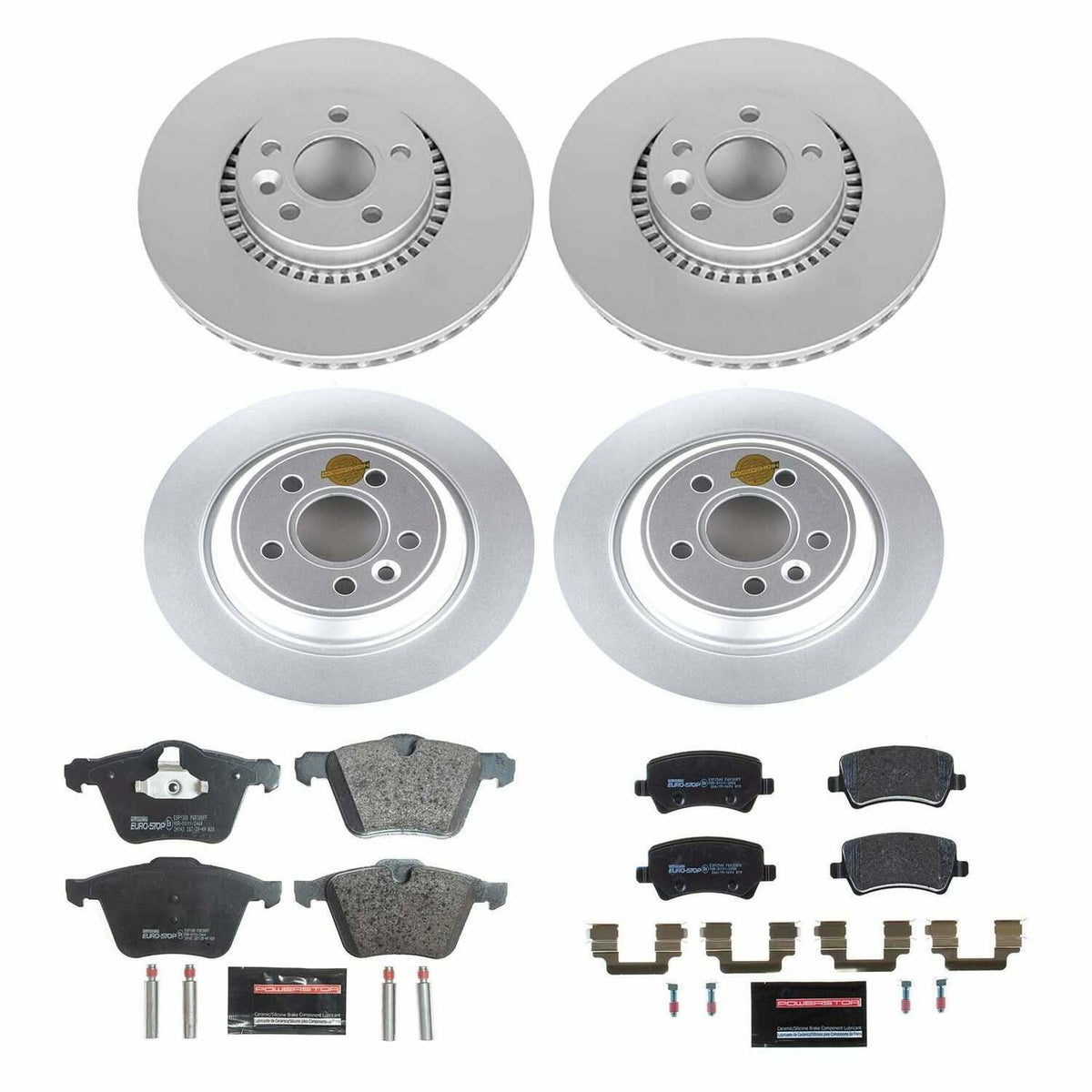 Power Stop 17-18 Volvo S60 Front & Rear Euro-Stop Brake Kit - ESK4121