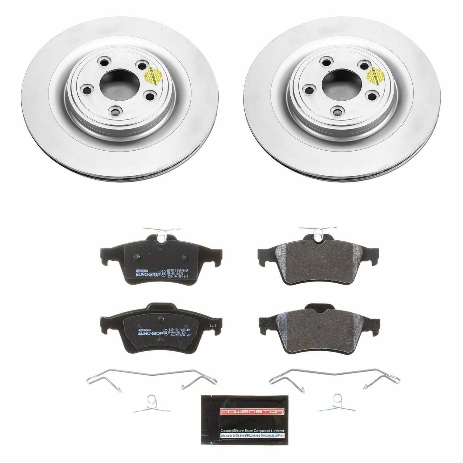 Power Stop 06-08 Jaguar S-Type Rear Euro-Stop Brake Kit - ESK4612