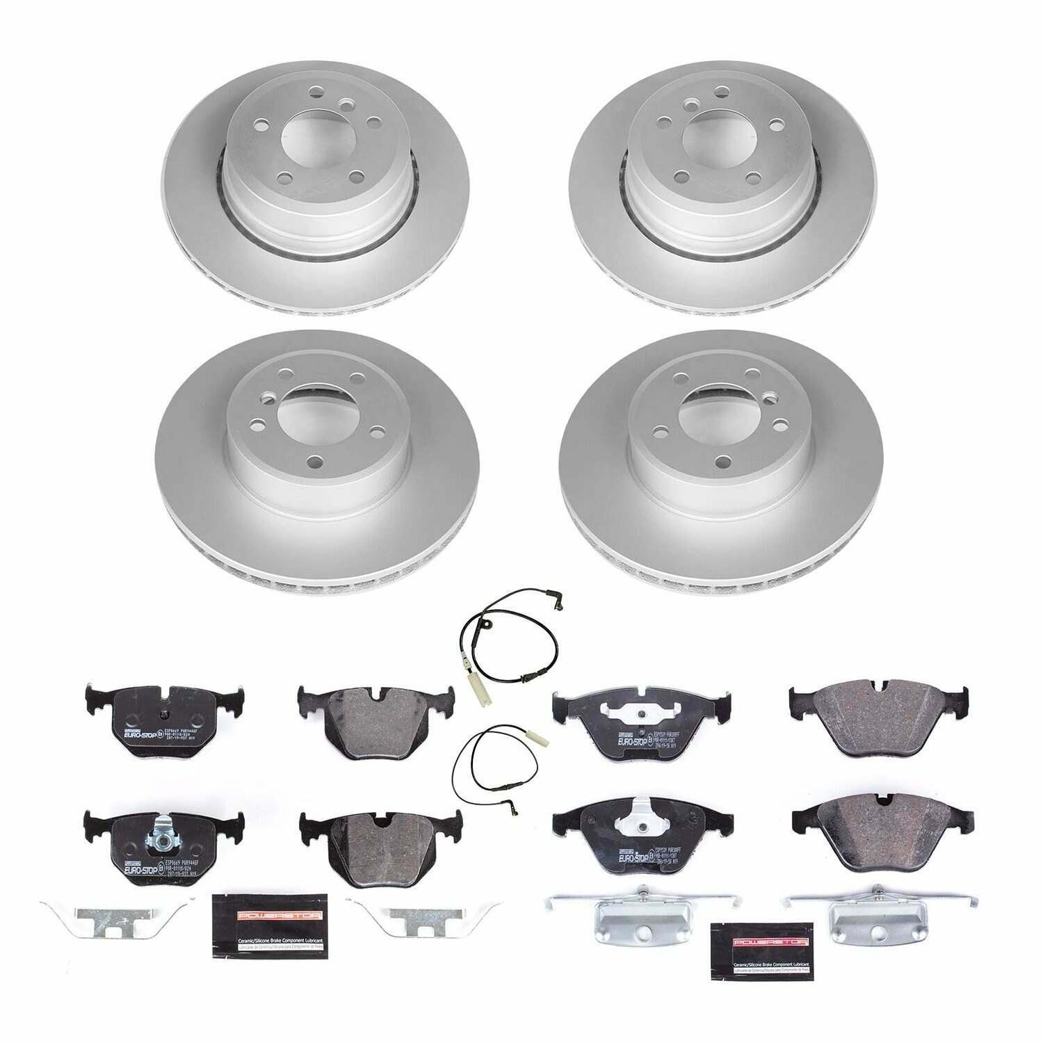 Power Stop 06-08 Jaguar S-Type Front & Rear Euro-Stop Brake Kit - ESK5637