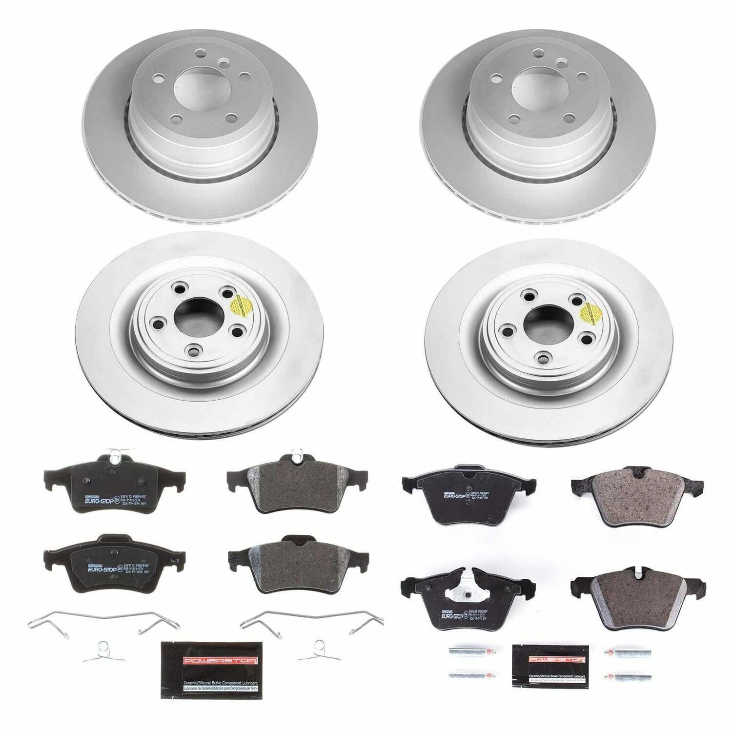 Power Stop 07-08 Jaguar S-Type Front & Rear Euro-Stop Brake Kit - ESK5639
