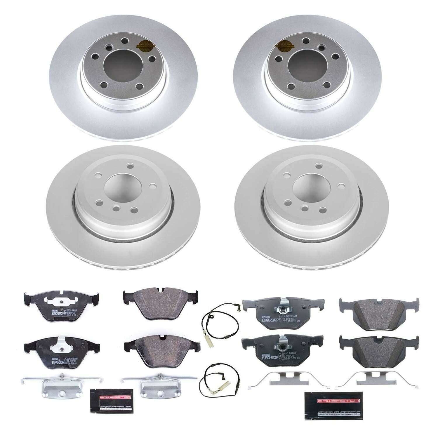 Power Stop 06-07 BMW 525i Front & Rear Euro-Stop Brake Kit - ESK5765