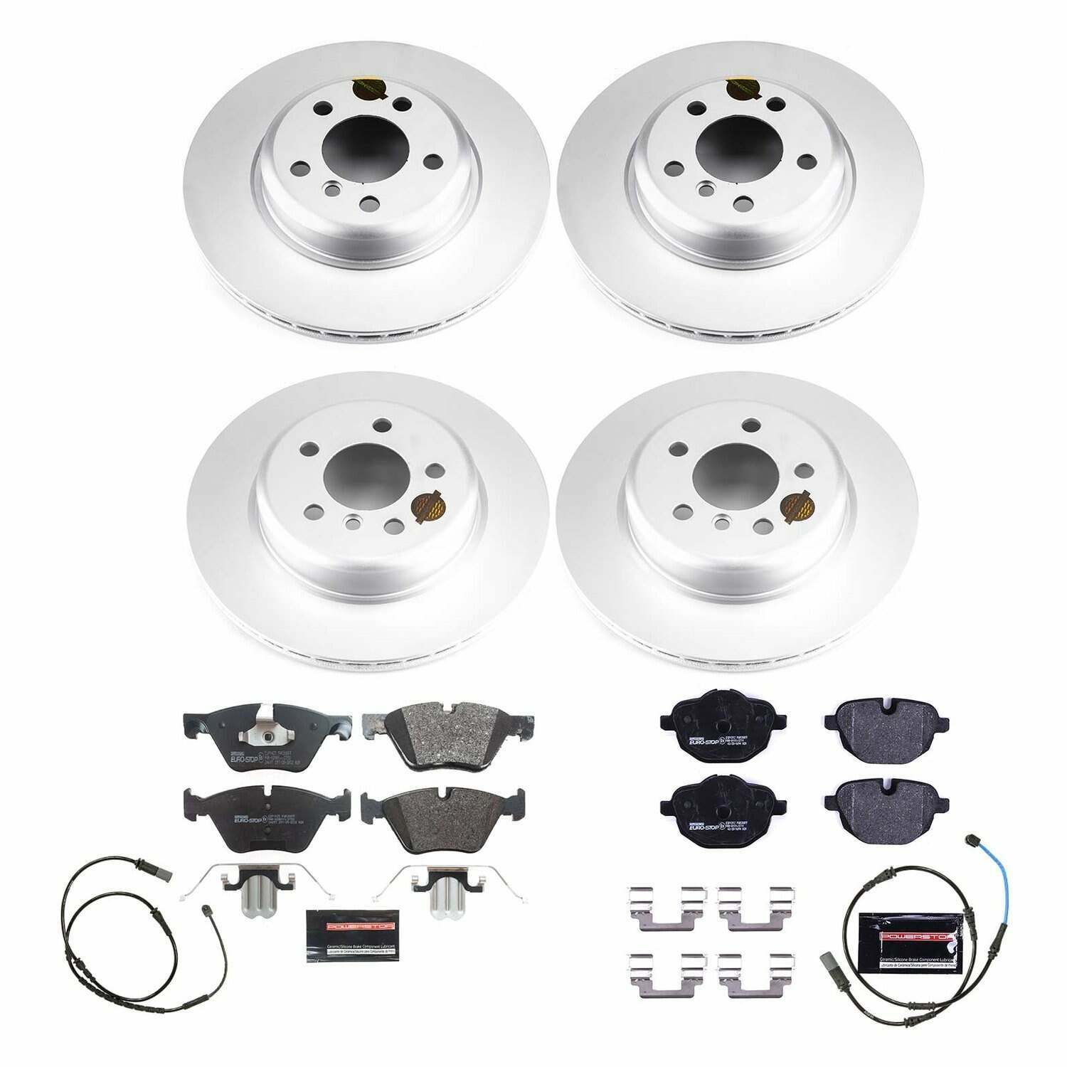 Power Stop 11-16 BMW 528i Front & Rear Euro-Stop Brake Kit - ESK6033