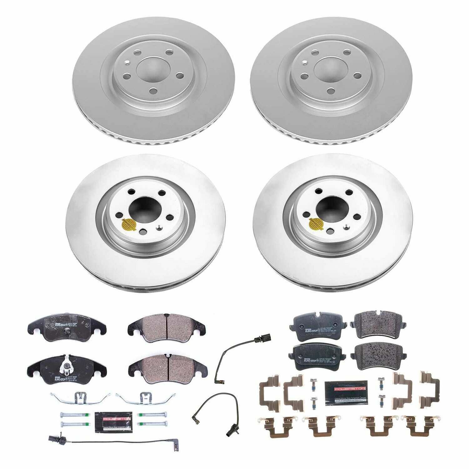 Power Stop 14-18 Audi A6 Front & Rear Euro-Stop Brake Kit - ESK6141