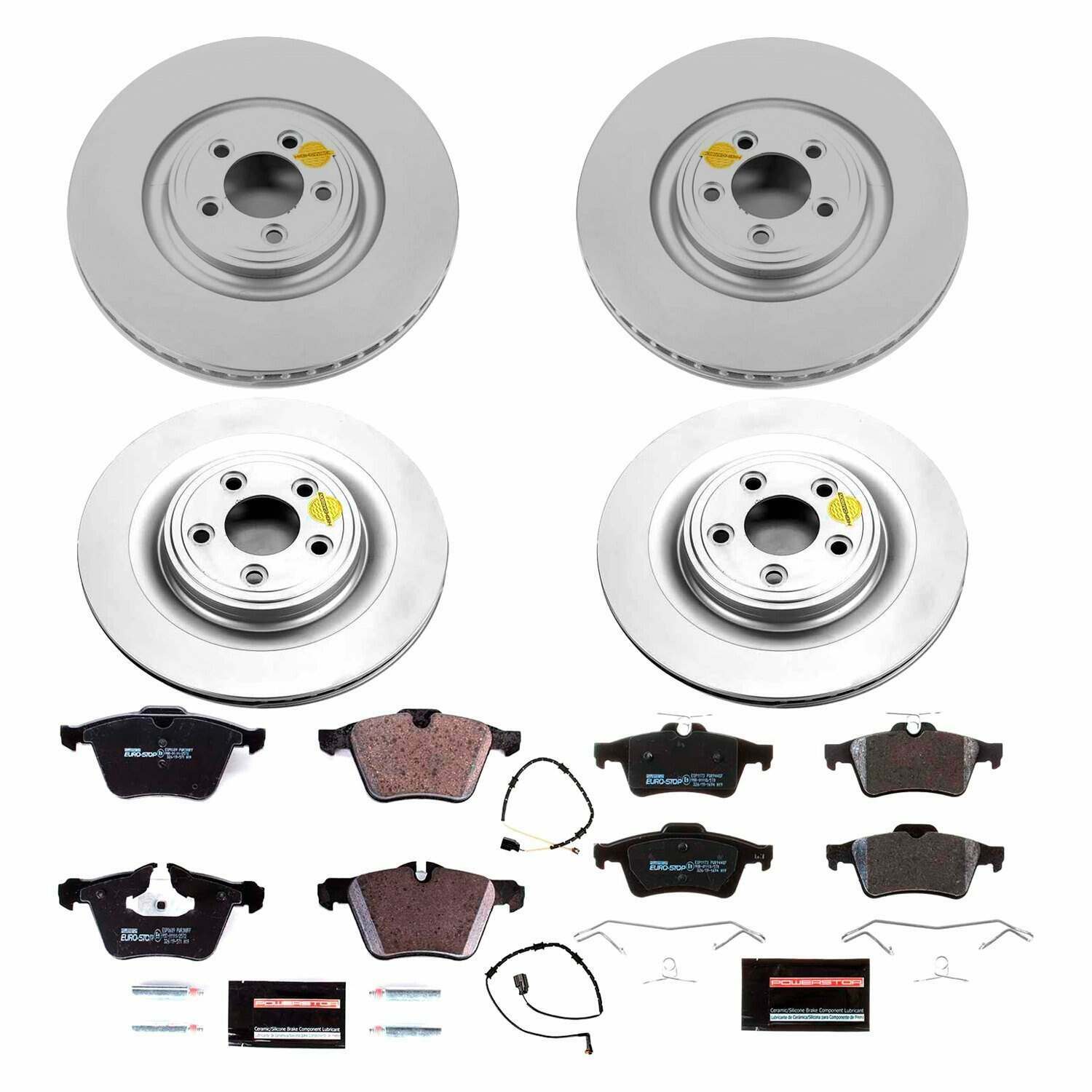 Power Stop 10-15 Jaguar XF Front & Rear Euro-Stop Brake Kit - ESK6283