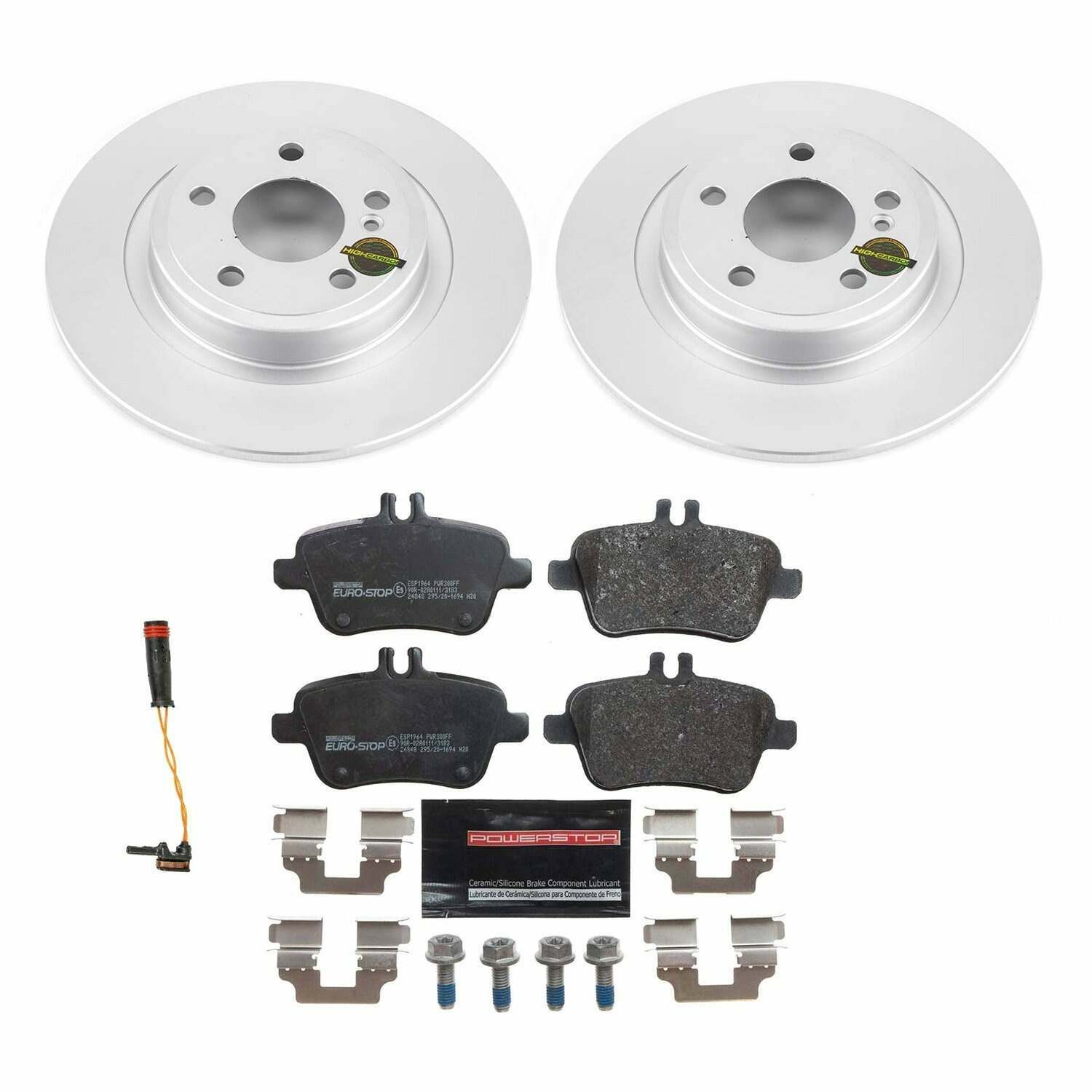 Power Stop 2017 Mercedes-Benz SLC300 Rear Euro-Stop Brake Kit - ESK6895