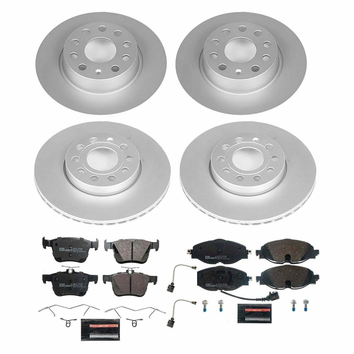 Power Stop 15-18 Audi A3 Front & Rear Euro-Stop Brake Kit - ESK7111