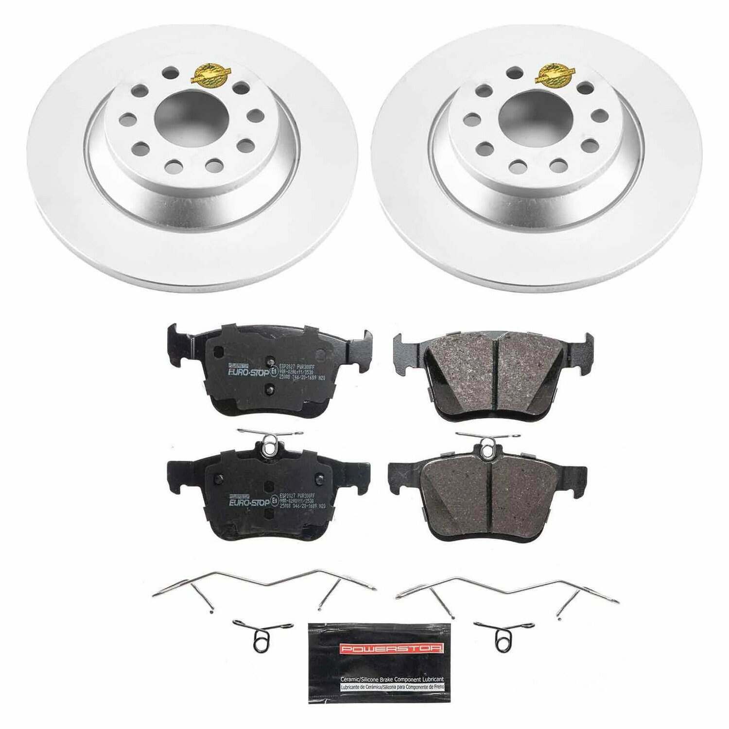 Power Stop 16-20 Audi TT Quattro Rear Euro-Stop Brake Kit - ESK7176