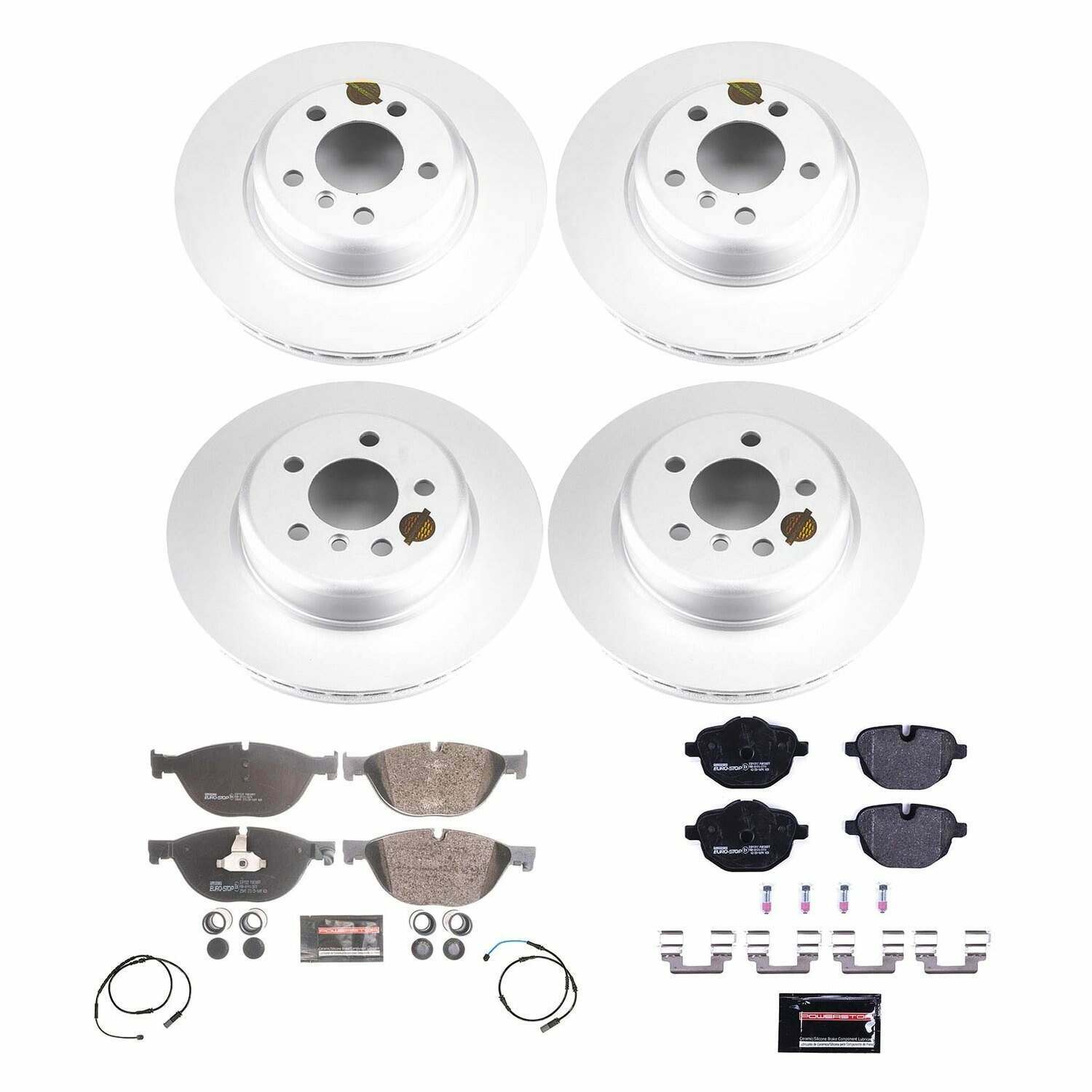 Power Stop 12-13 BMW 528i Front & Rear Euro-Stop Brake Kit - ESK7236