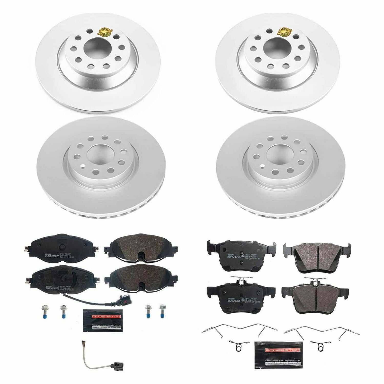 Power Stop 16-20 Audi TT Quattro Front & Rear Euro-Stop Brake Kit - ESK7278