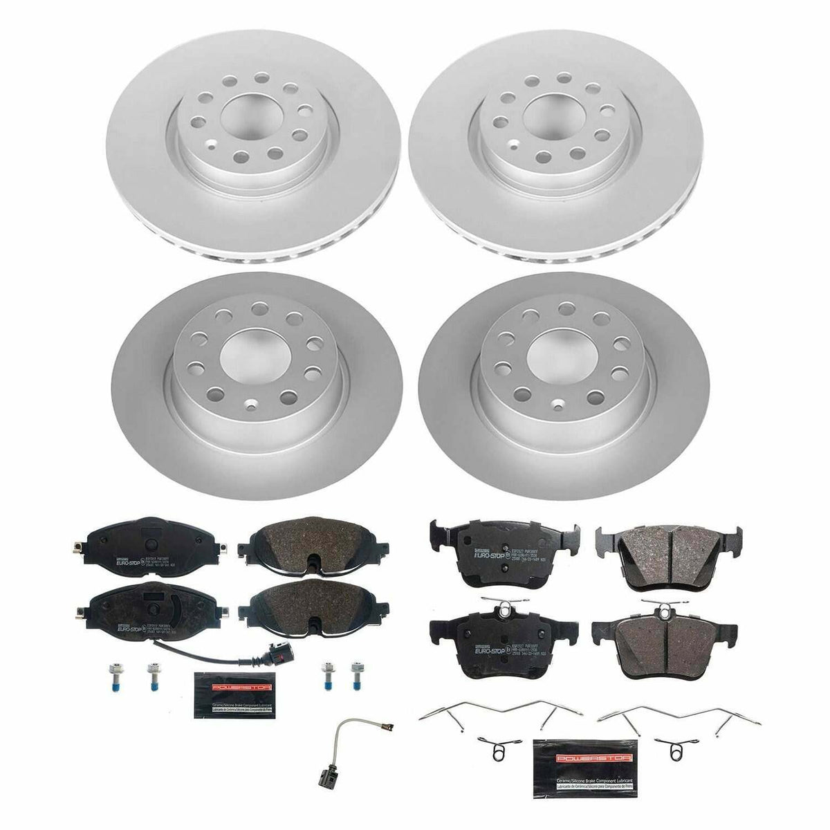 Power Stop 15-20 Audi A3 Front & Rear Euro-Stop Brake Kit - ESK7502