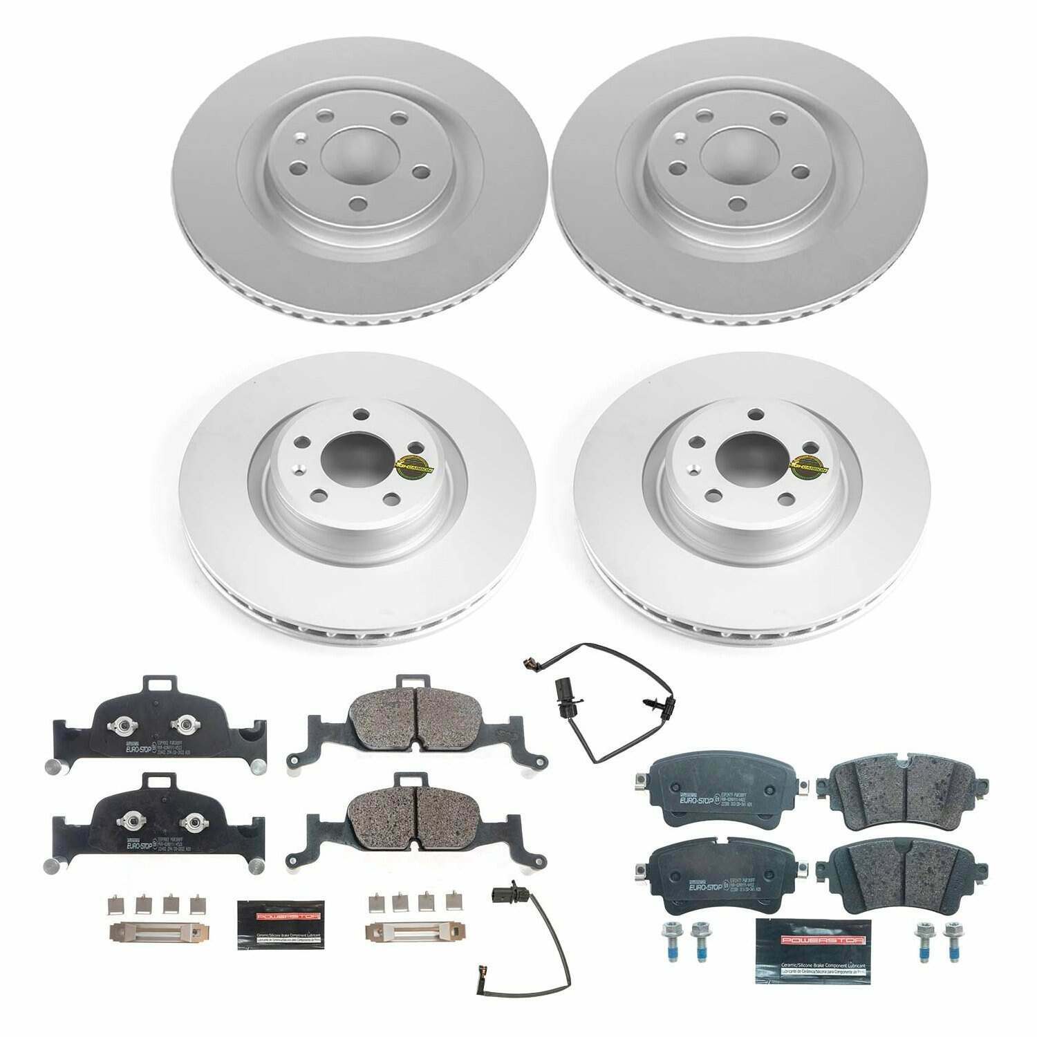 Power Stop 17-19 Audi A4 Front & Rear Euro-Stop Brake Kit - ESK7531