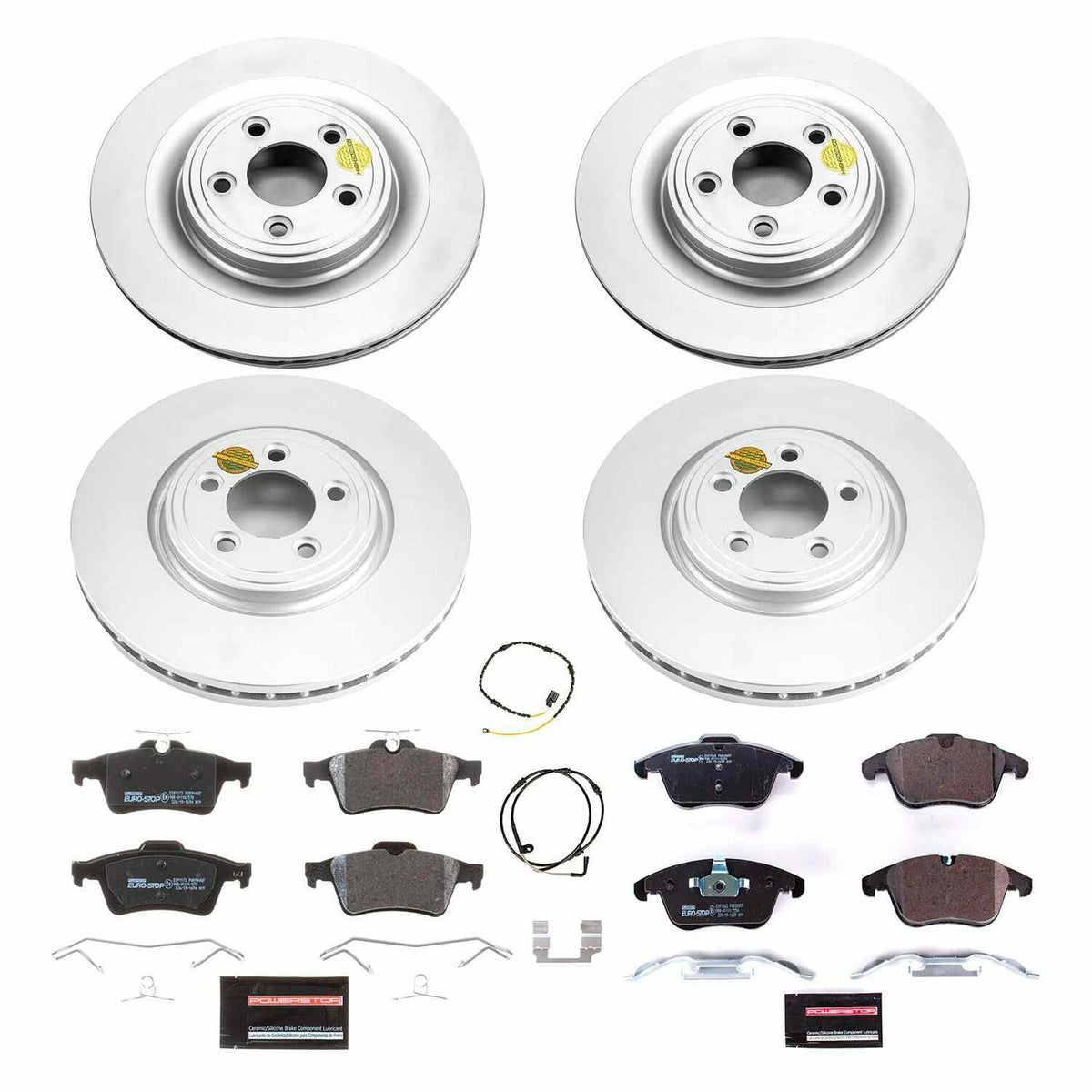 Power Stop 13-15 Jaguar XF Front & Rear Euro-Stop Brake Kit - ESK7592