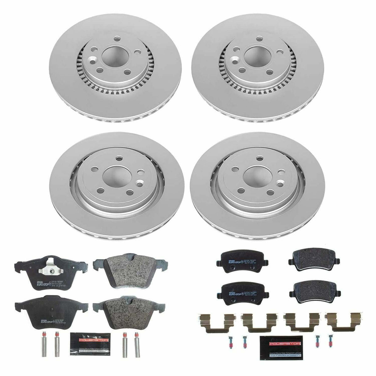 Power Stop 15-18 Volvo S60 Front & Rear Euro-Stop Brake Kit - ESK7637