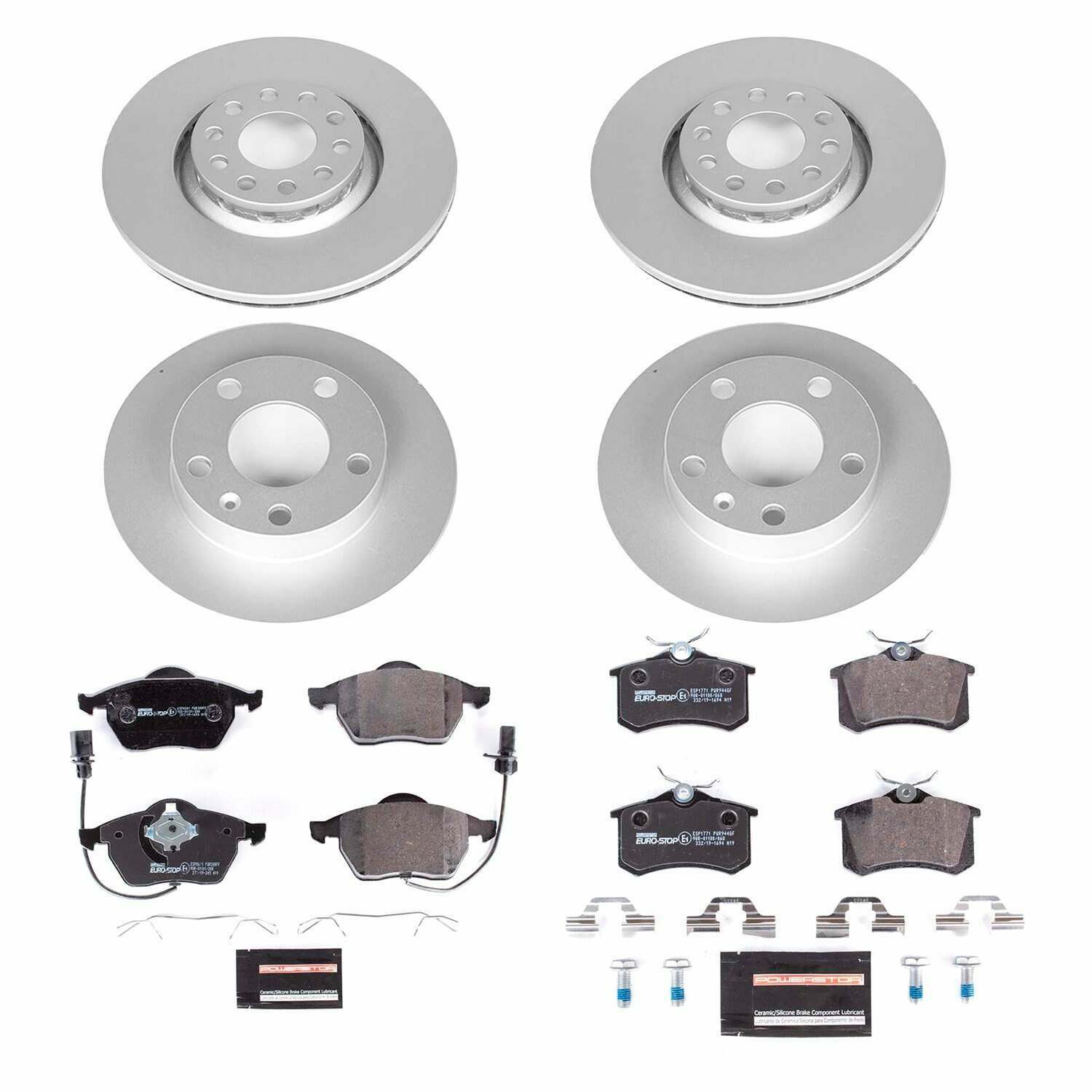 Power Stop 04-05 Audi A4 Quattro Front & Rear Euro-Stop Brake Kit - ESK7919