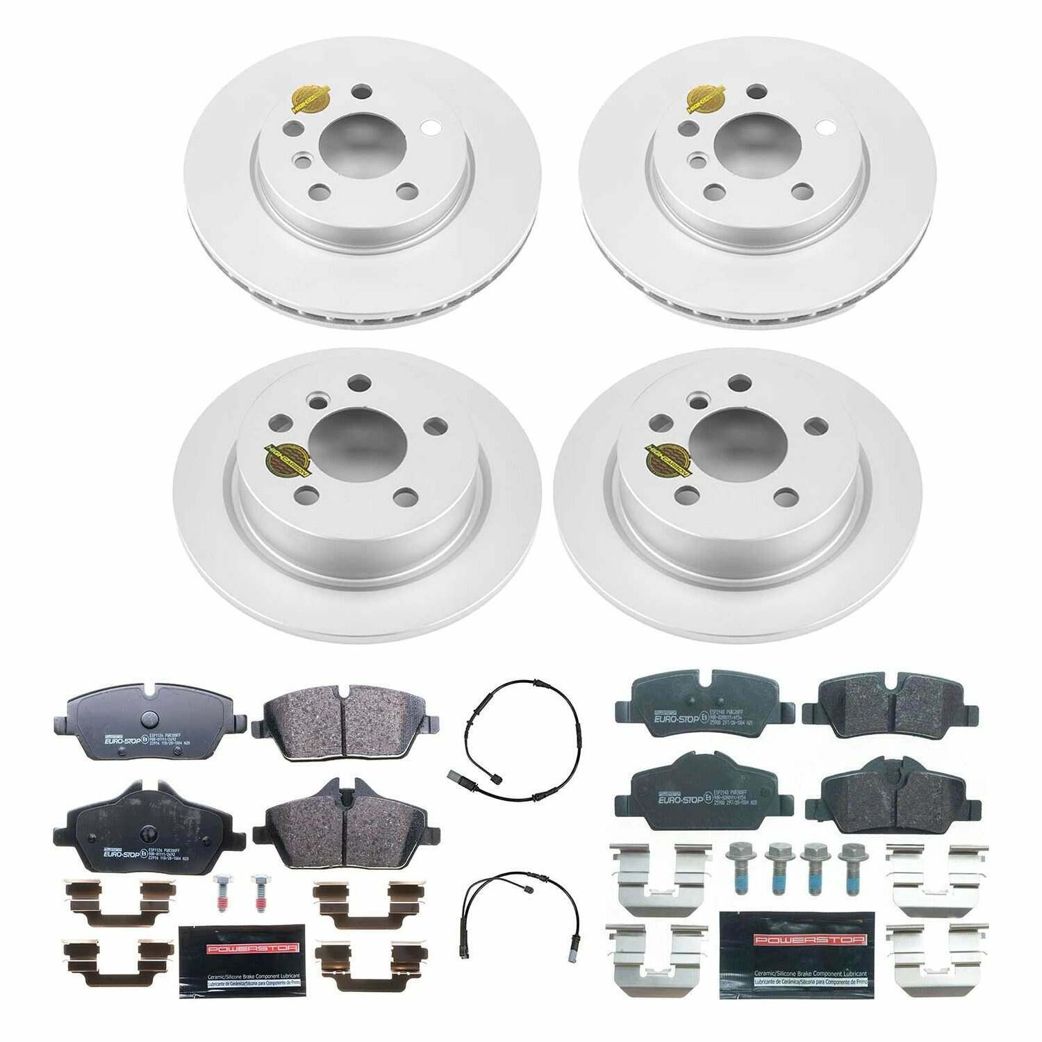 Power Stop 14-19 Mini Cooper Front & Rear Euro-Stop Brake Kit - ESK7978