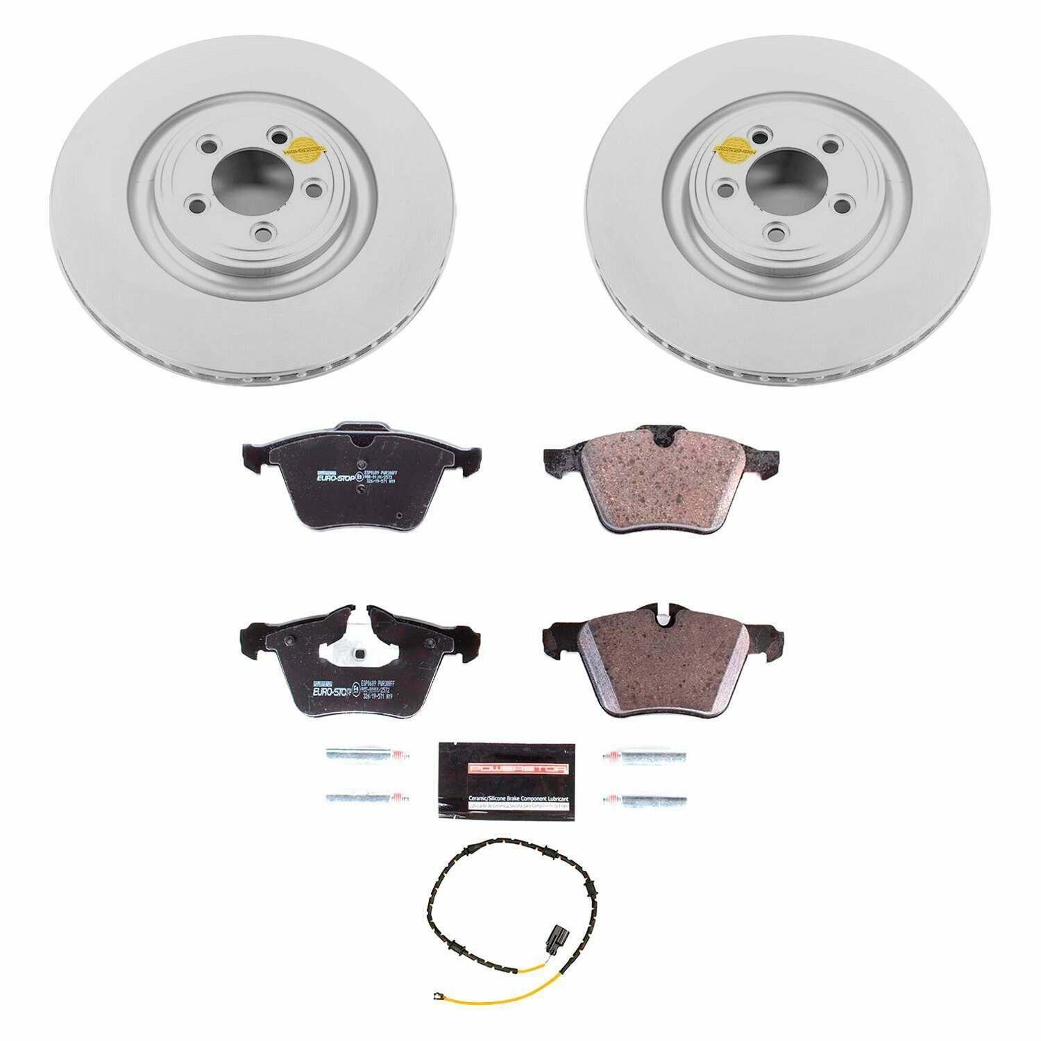 Power Stop 2018 Jaguar XJ Front Euro-Stop Brake Kit - ESK8035