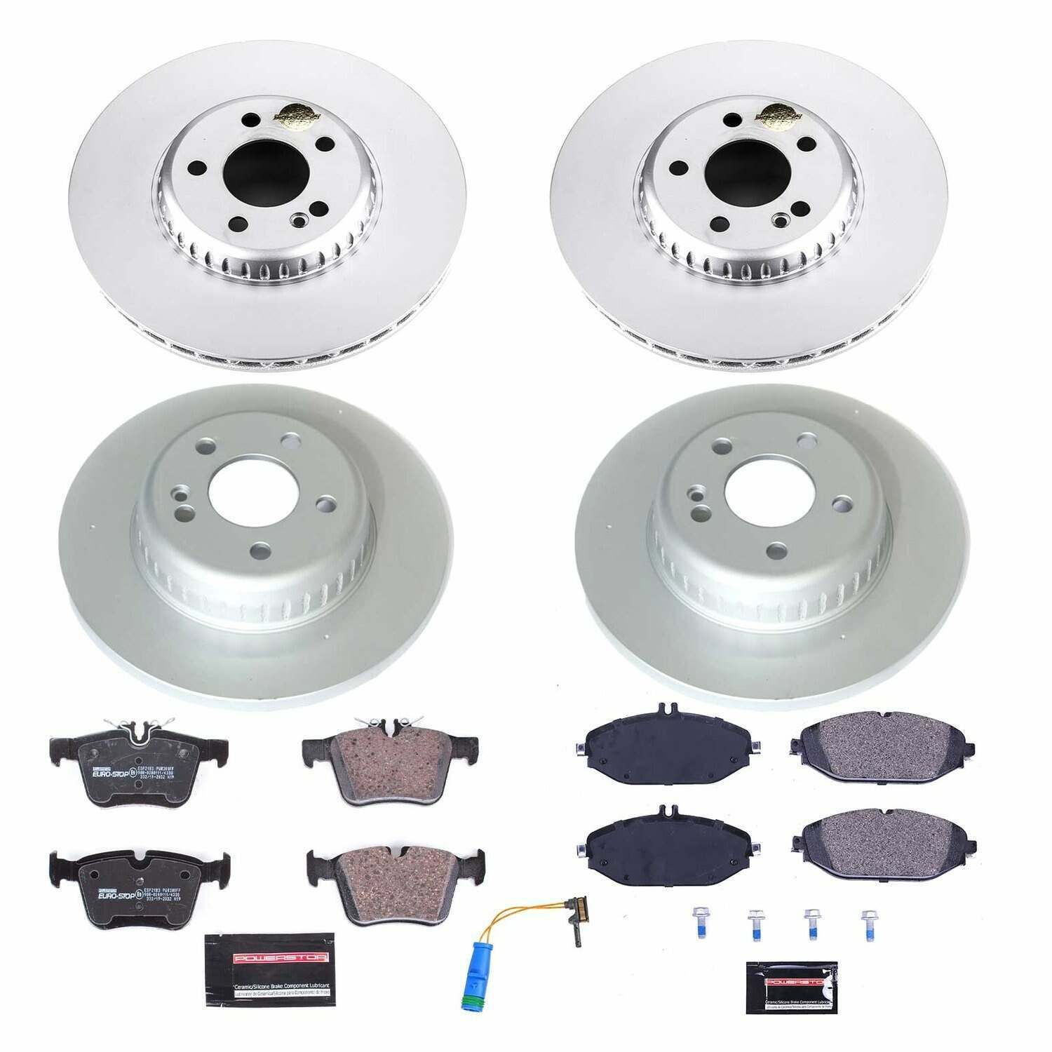 Power Stop 17-18 Mercedes-Benz C300 Front & Rear Euro-Stop Brake Kit - ESK8103