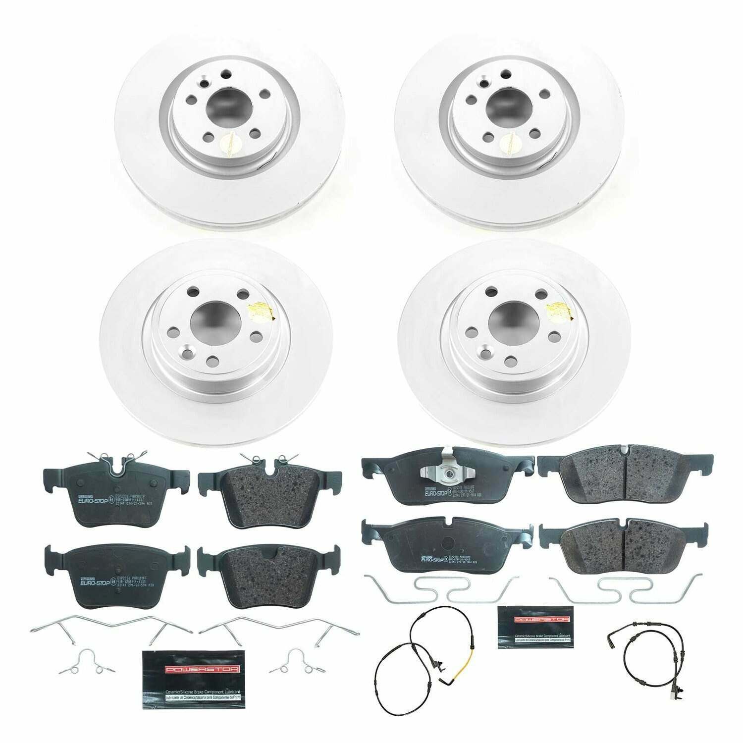 Power Stop 18-19 Jaguar E-Pace Front & Rear Euro-Stop Brake Kit - ESK8108