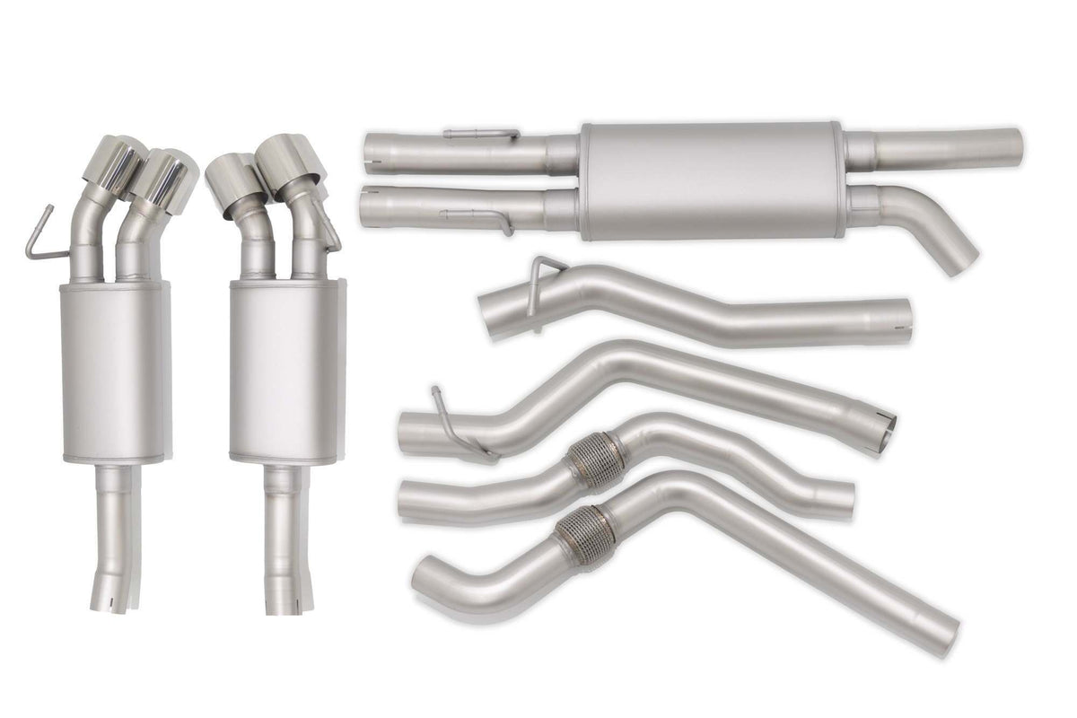 CP-E 2.75" Austenite Cat Back Exhaust System - Black Tips (2020-2025 Explorer ST) - FDAE00011B
