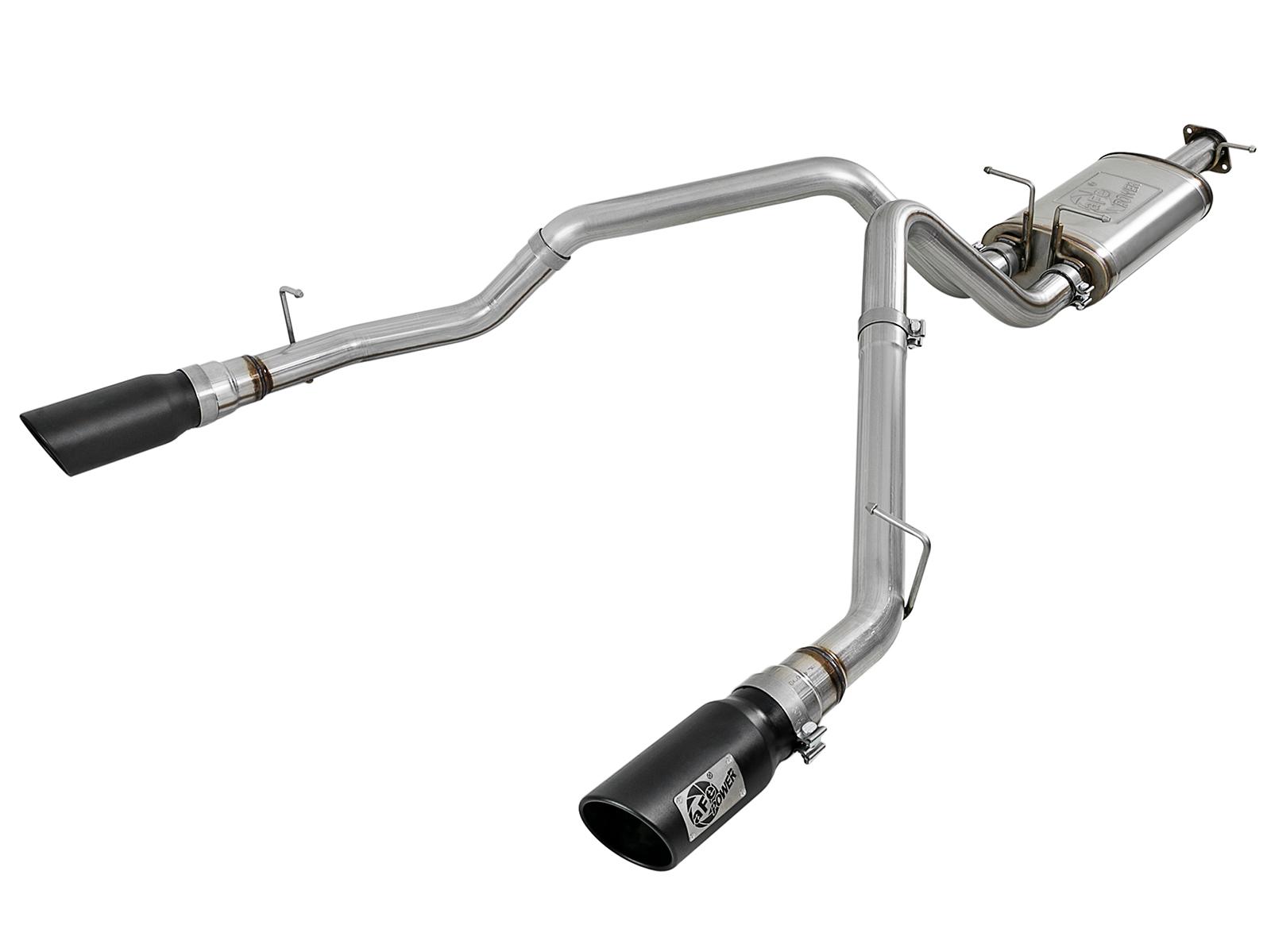 AFE MACH Force-Xp 3 IN Stainless Steel Cat-Back Exhaust System w/ Dual Black Tips (2019-2021 1500, 1500) - 49-42059-B