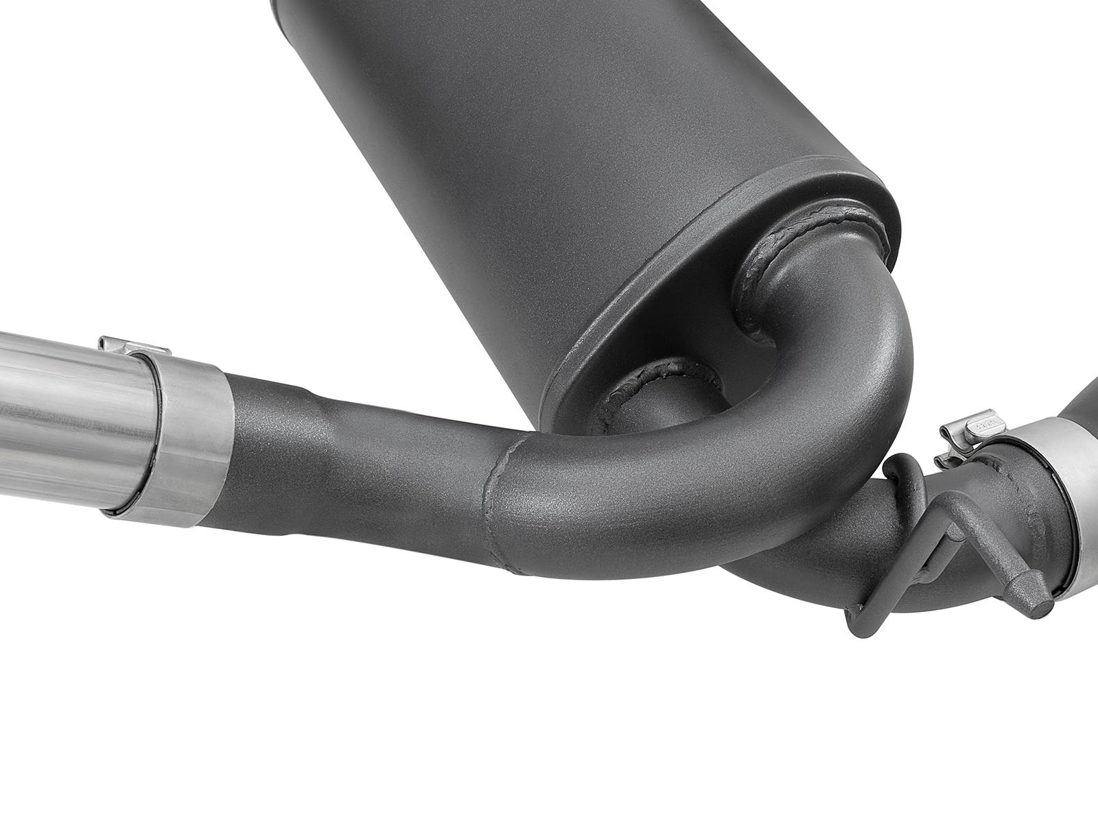 AFE Rebel Series 2-1/2 IN 409 Stainless Steel Cat-Back Exhaust System w/ Black Tips - 49-48062-B