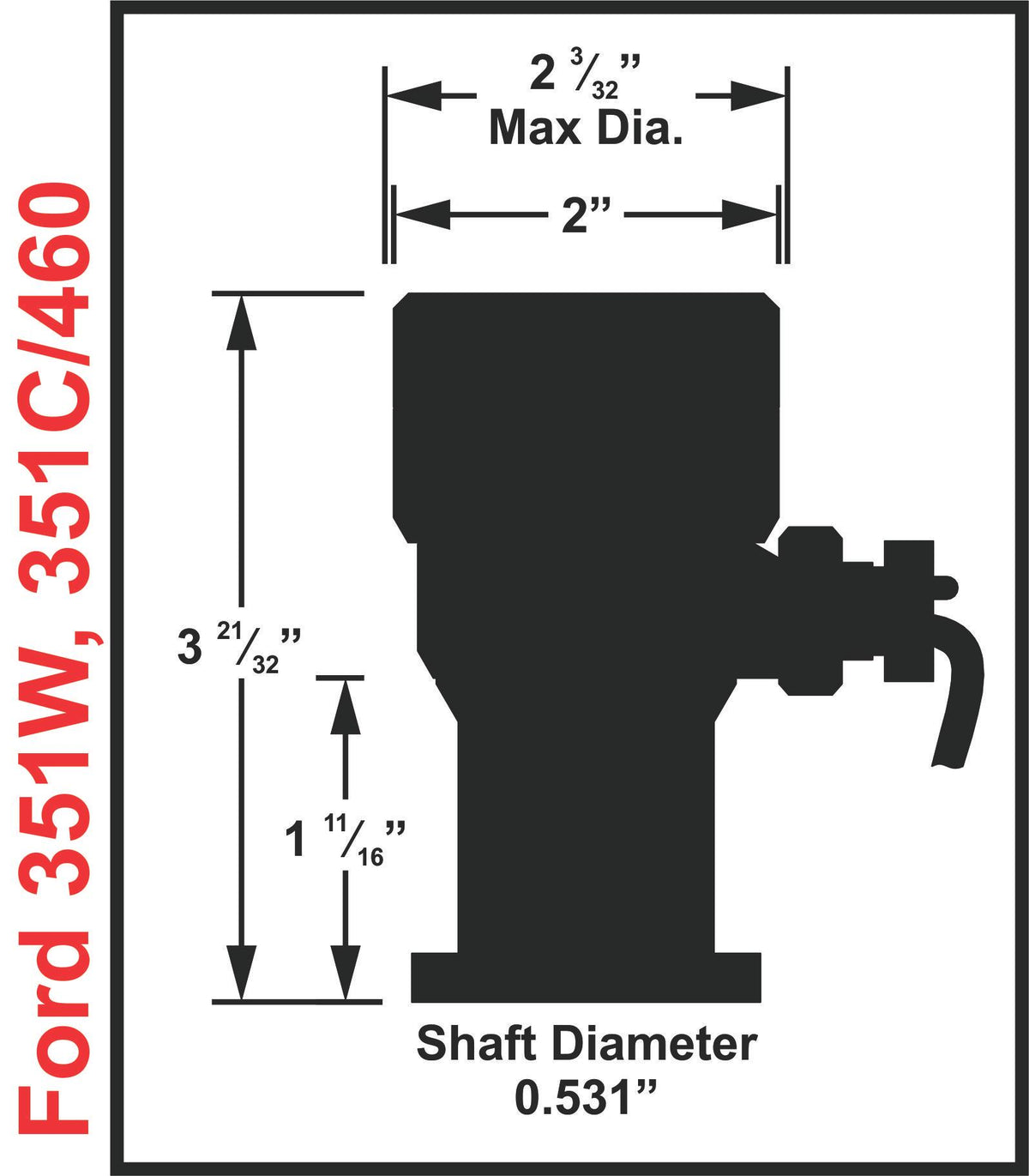 Msd 85211 Cam Sync Plug, Ford 351C - 460