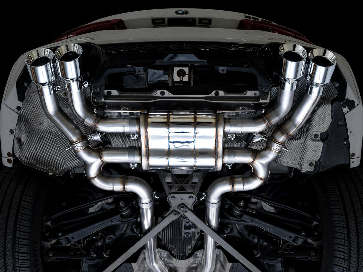AWE SwitchPath Axleback Exhaust for BMW F97 X3M/F98 X4M - Chrome Silver Tips - 3025-42301