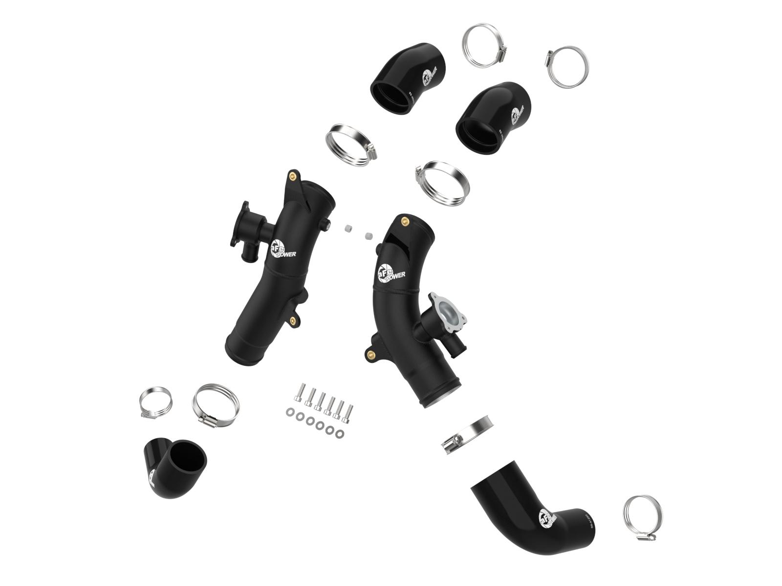 aFe BladeRunner 2.5" Aluminum Hot Charge Pipe - Black (2022 Toyota Tundra V6-3.5L) - 46-20568-B