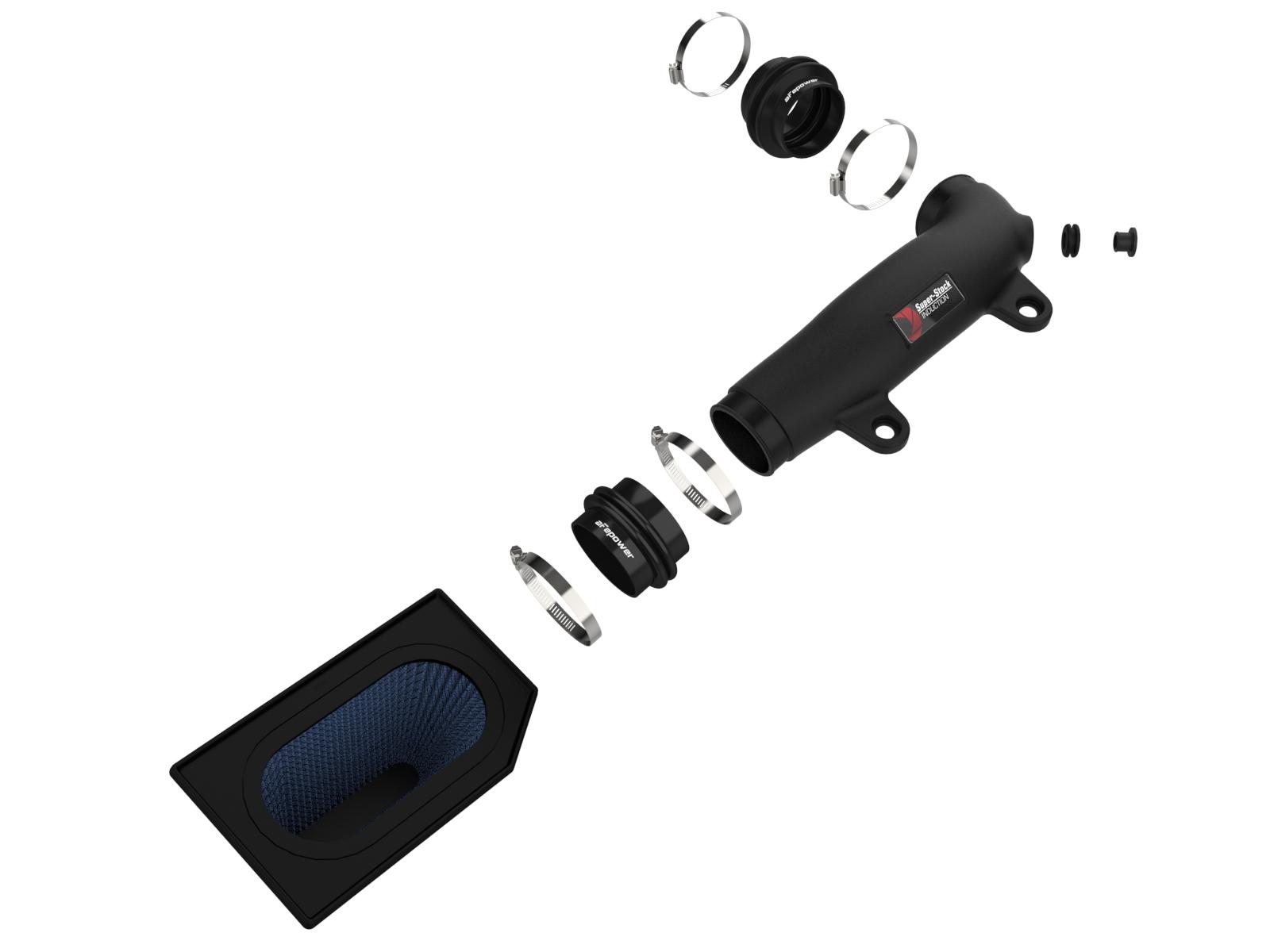 AFE Super Stock Induction System w/ Pro 5R Media (2018-2021 Wrangler, Wrangler) - 55-10010R