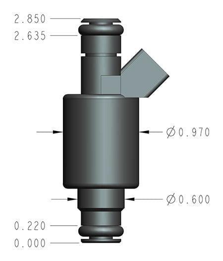 Holley 83 lb/hr Performance Fuel Injector - Individual.  - 522-831