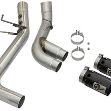 AFE Rebel XD 4 IN 409 Stainless Steel DPF-Back Exhaust w/Dual Black Tips (2017-2019 Silverado 2500 HD, Silverado 3500 HD, Sierra 2500 HD, Sierra 3500 HD) - 49-44089-B