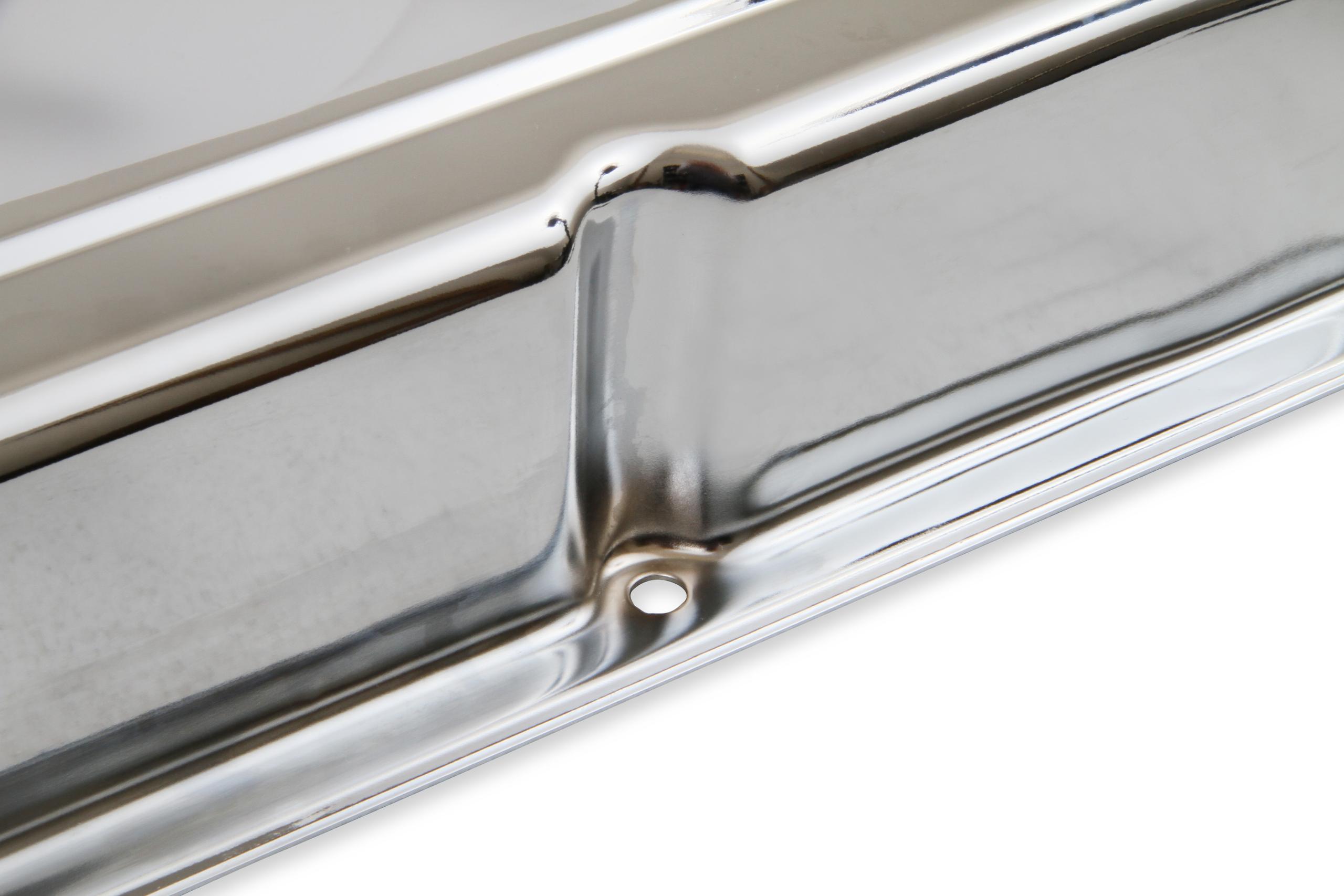 Mr. Gasket Chrome Valve Covers - Dual Cap Holes.  - 9800