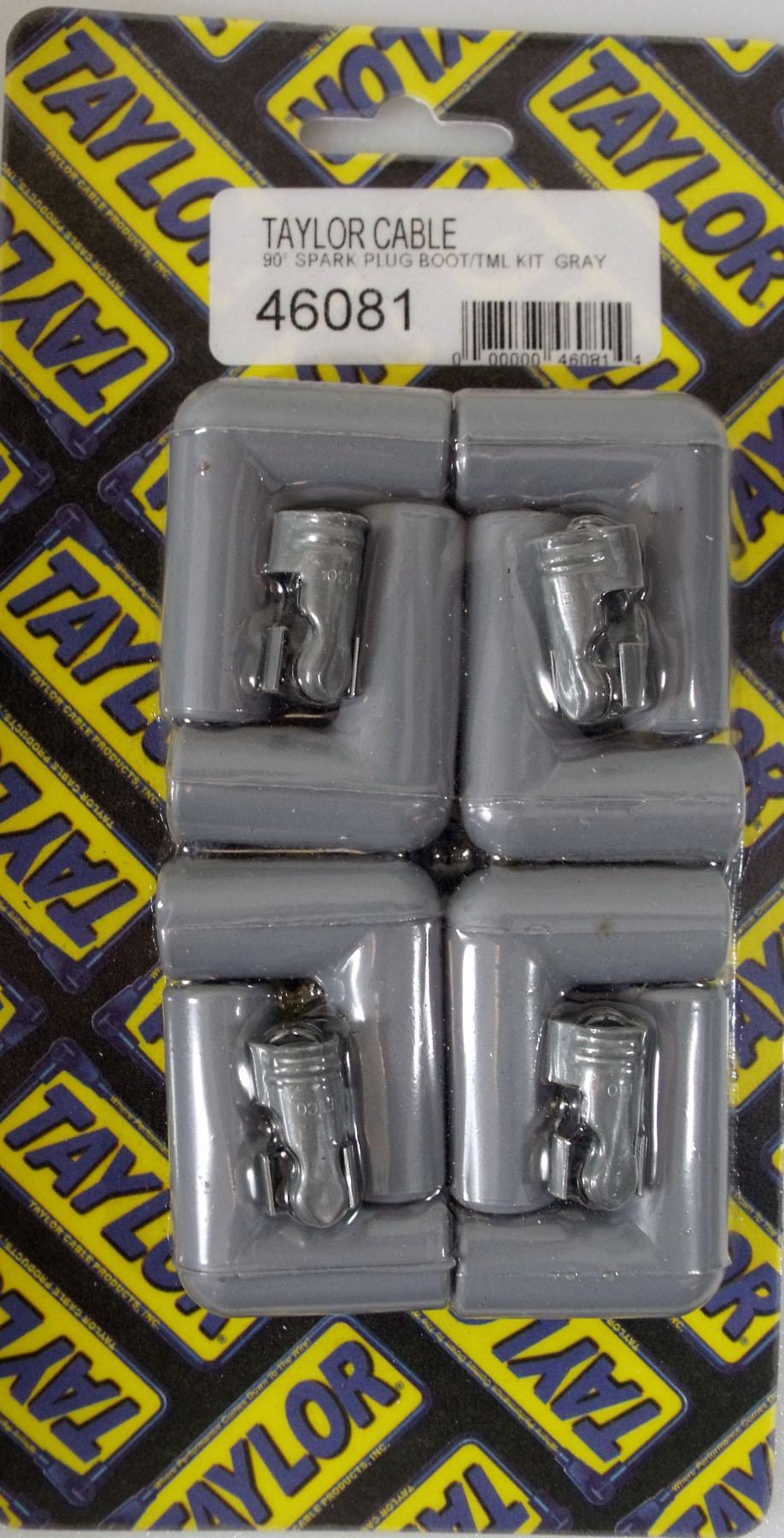 TAYLOR CABLE Spark Plug Boot/Terminal Kit gray 90 deg - 46081