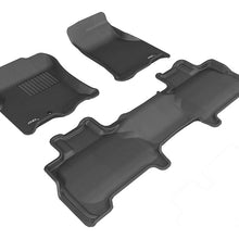 3D MAXpider 2007-2010 Ford Expedition Kagu 1st & 2nd Row Floormats - Black