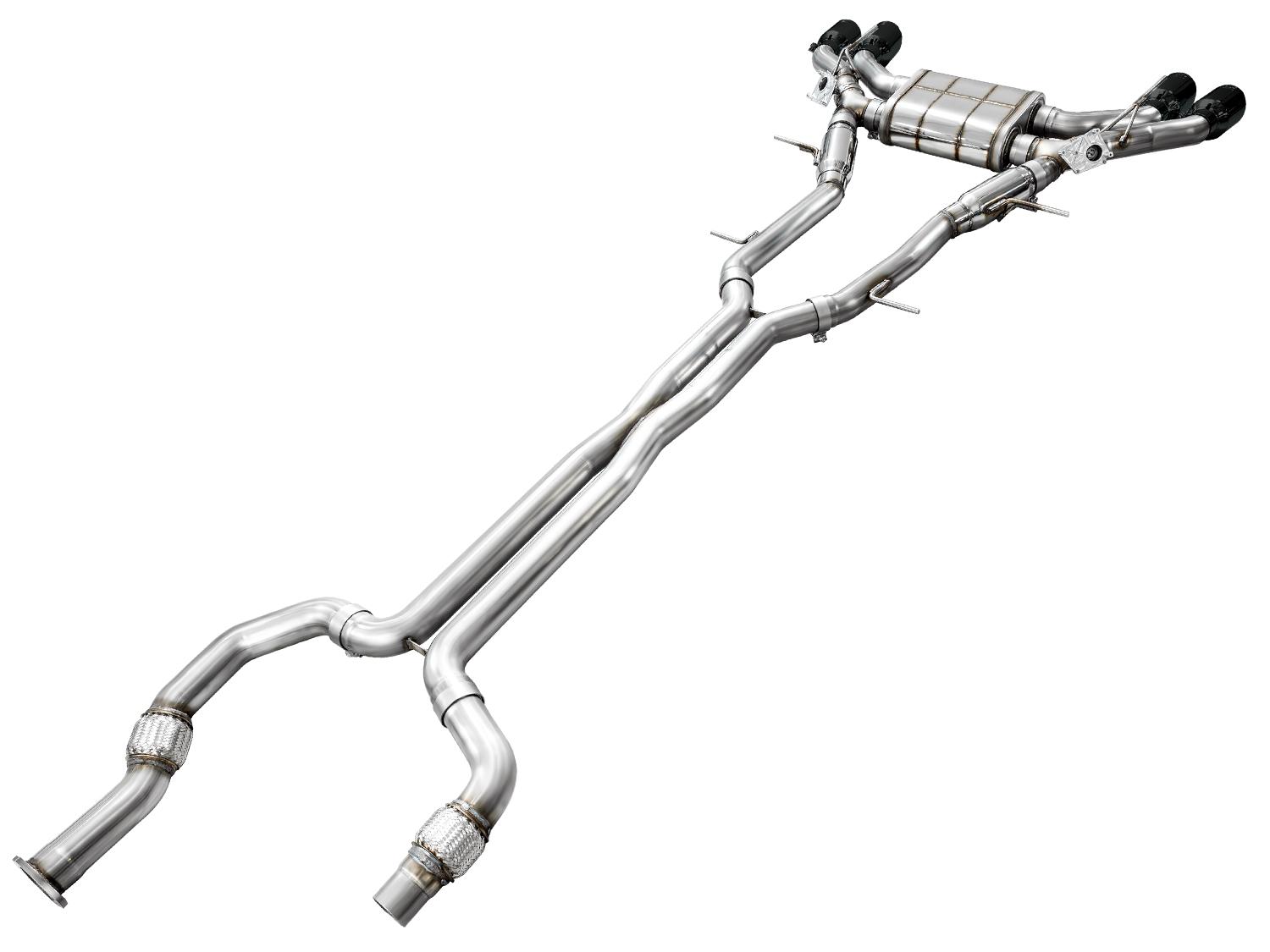 AWE SwitchPath™ Exhaust for Cadillac CT4-V Blackwing - Diamond Black Tips - 3025-43436