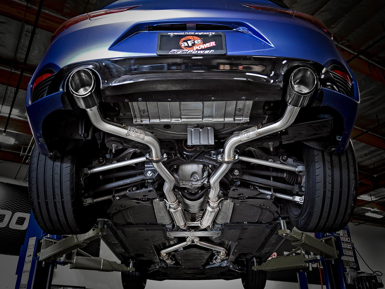 AFE Cat-Back Exhaust System (2017-2019 Infiniti Q60 V6-3.0L (tt)) - 49-36134NM-C