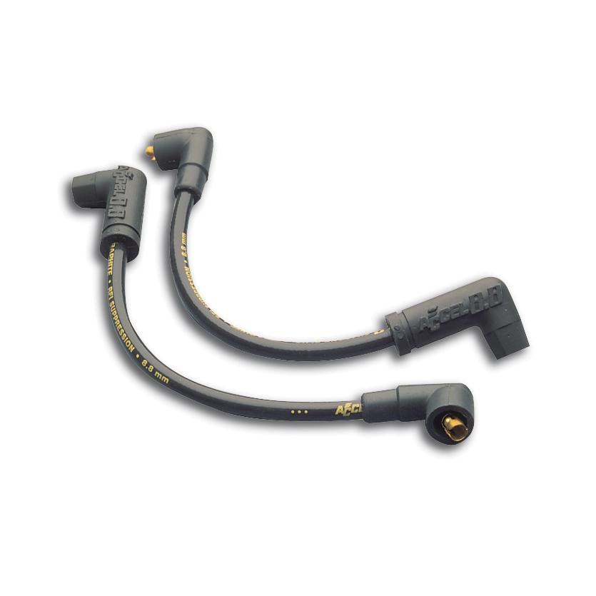 ACCEL Custom Race Wire; Motorcycle; HP Design; 8.8 mm; Spiral Core; Fits Select Harley Davidson Dyna And Touring Applications; Black; - 172071K