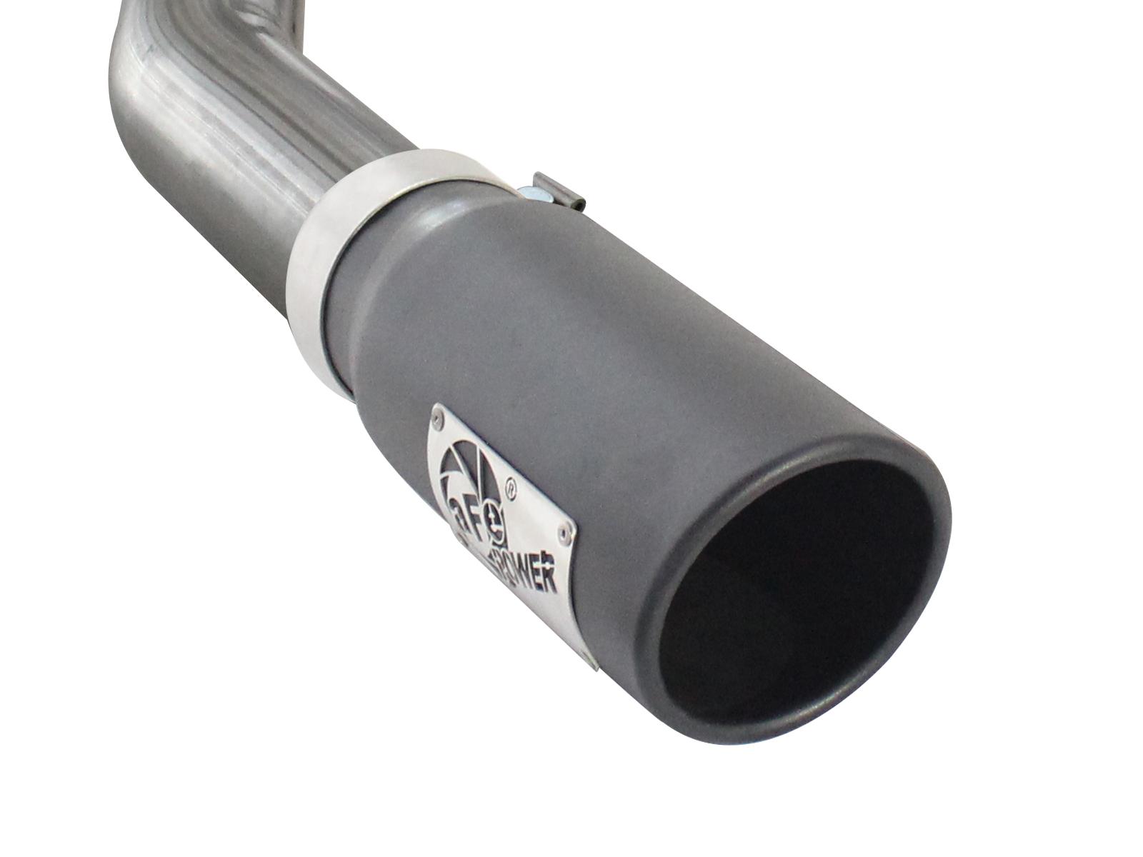 AFE MACH Force-Xp 3 IN to 3-1/2 IN 409 Stainless Steel Cat-Back Exhaust w/ Black Tip (2011-2014 F-150) - 49-43067-B