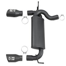AFE Rebel Series 2-1/2 IN 409 Stainless Steel Axle-Back Exhaust System w/ Black Tips - 49-48061-B