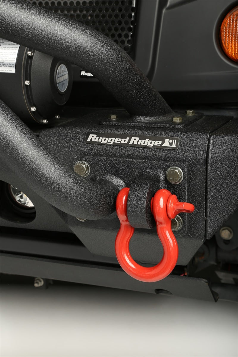 Rugged Ridge D-Ring Shackle Kit 7/8 Inch Red Steel Pair - 11235.13