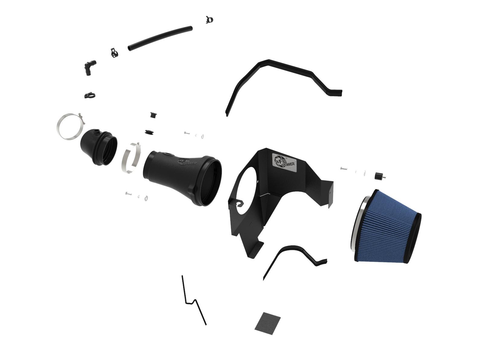 AFE Magnum FORCE Stage-2XP Cold Air Intake System w/ Pro 5R Media Black (Dodge Challenger/Charger SRT Hellcat 17-20 V8-6.2L (sc) HEMI) - 54-12852R