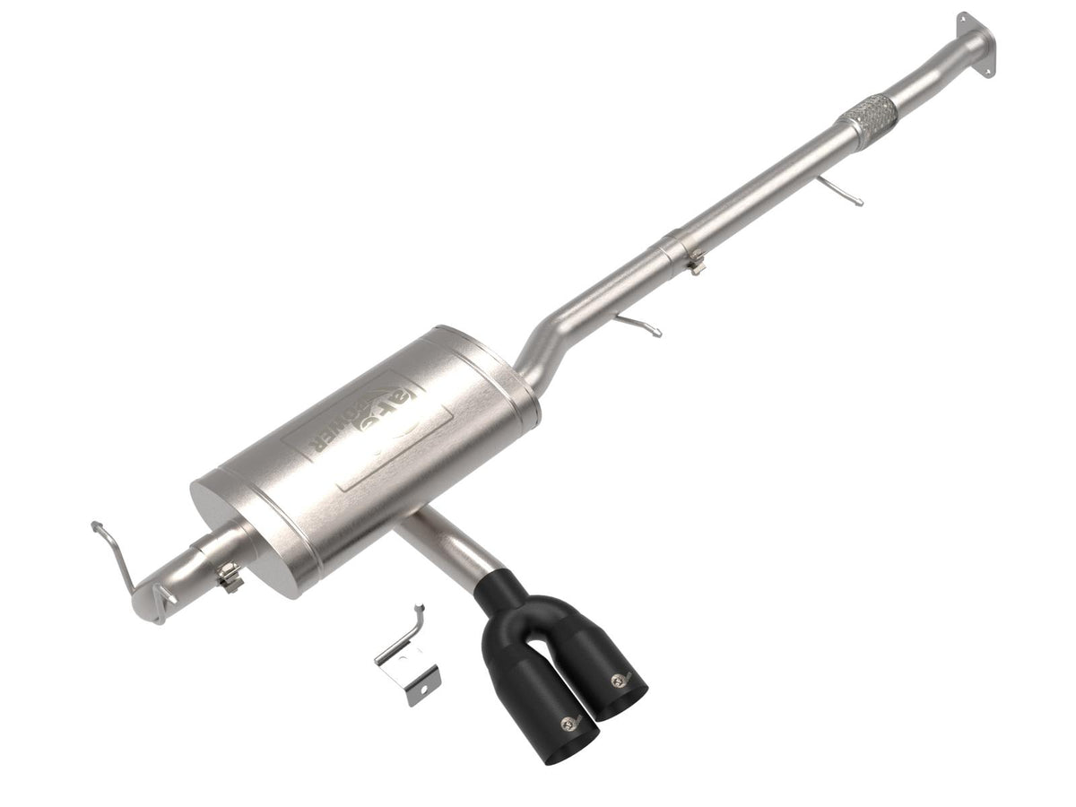 AFE Rebel Series 3 IN 304 Stainless Steel Cat-Back Exhaust System w/Black Tip (2023-2024 Colorado , Canyon) - 49-34142-B