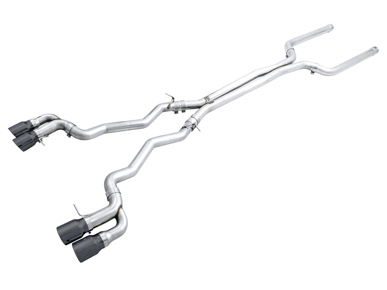 AWE Tuning 18-22 BMW M5 (F90) 4.4T AWD Cat-back Exhaust - Track Edition (Diamond Black Tips) - 3020-43078