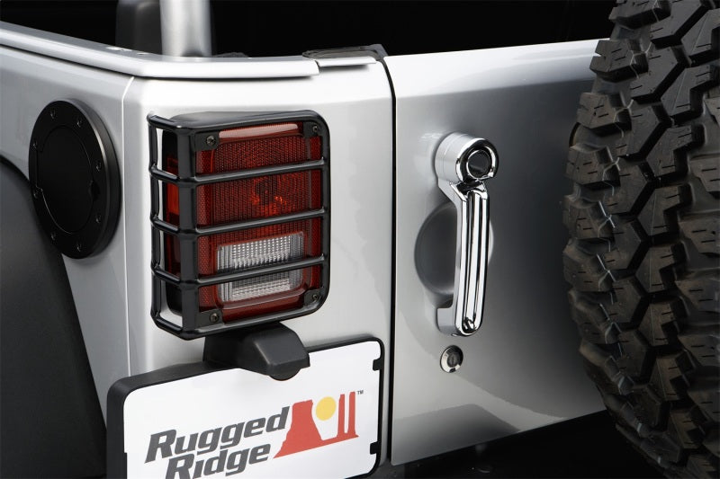 Rugged Ridge Euro Guard Kit Tail Light Black; 07-18 Jeep Wrangler Jk - 11226.02