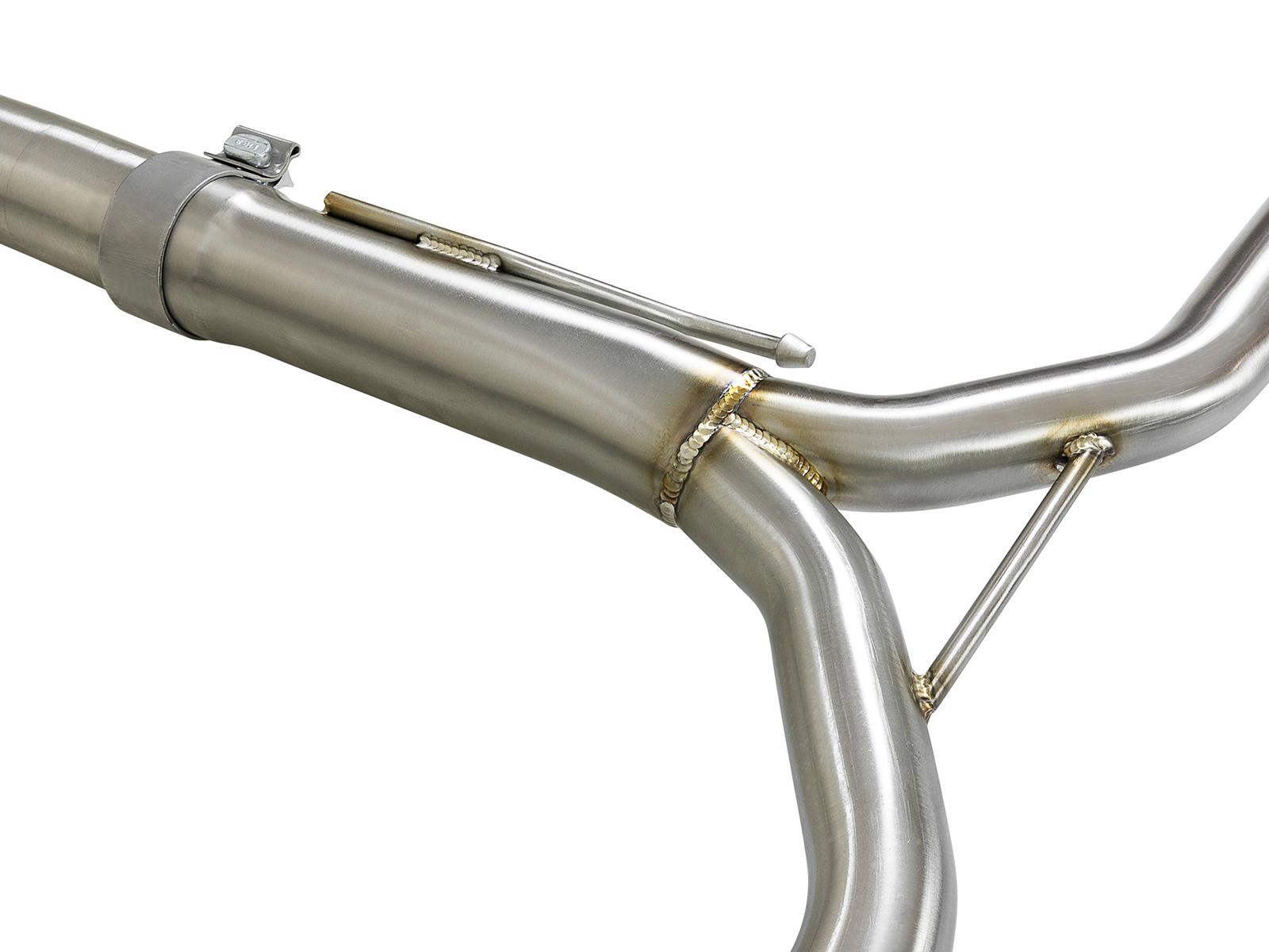 AFE Takeda 2-1/2 IN to 1-3/4 IN 304 Stainless Steel Cat-Back Exhaust w/ Black Tips (2013-2017 Accord) - 49-36605-B