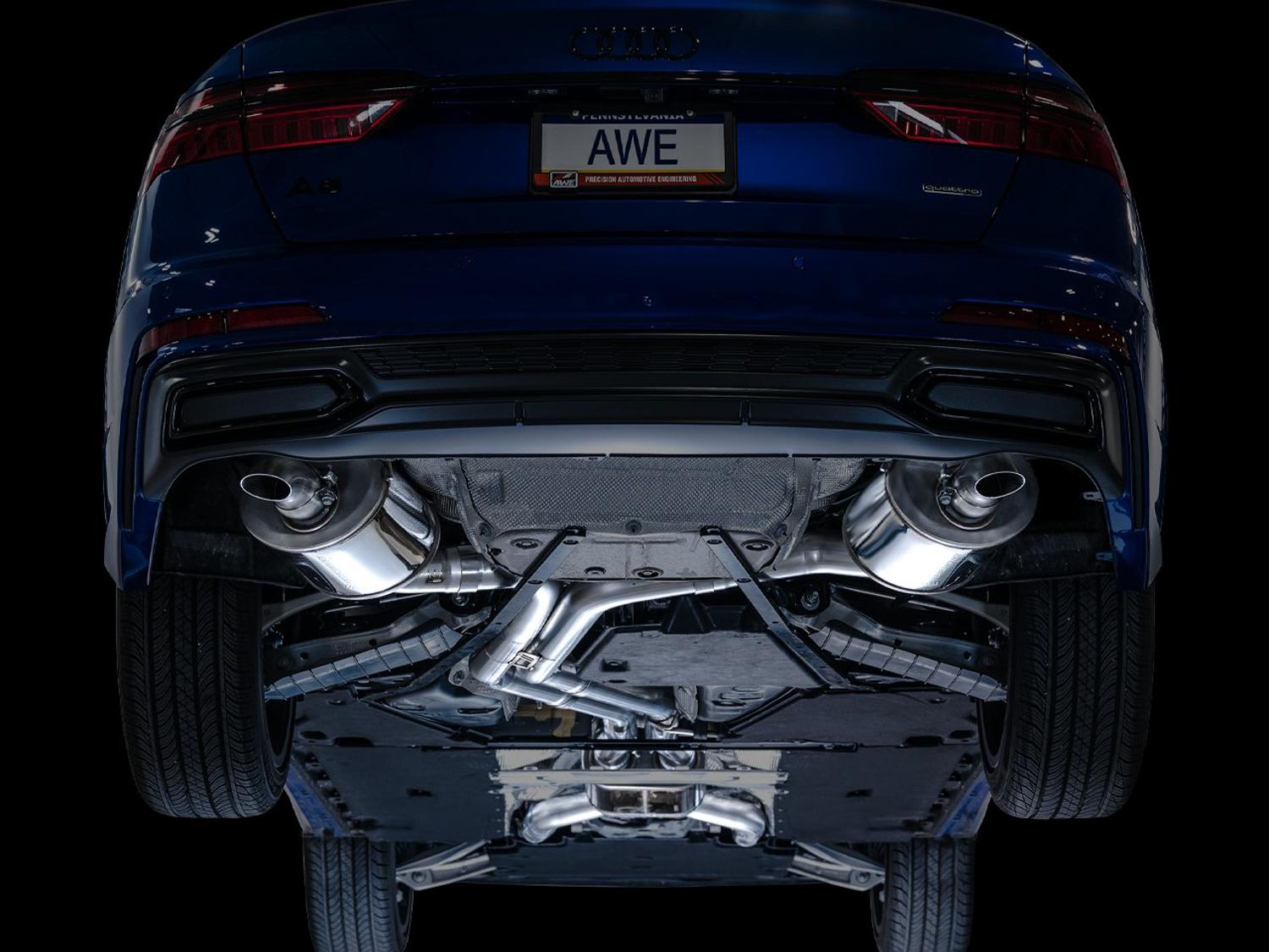 AWE Touring Edition Catback Exhaust - Turn Downs (2019-2023 Audi A6 / A7 3.0T) - 3015-31003
