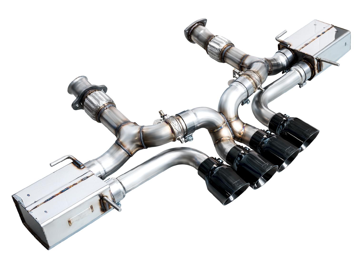 AWE SwitchPath Exhaust for C8 Corvette Z06 - Diamond Black Tips - 3025-43906