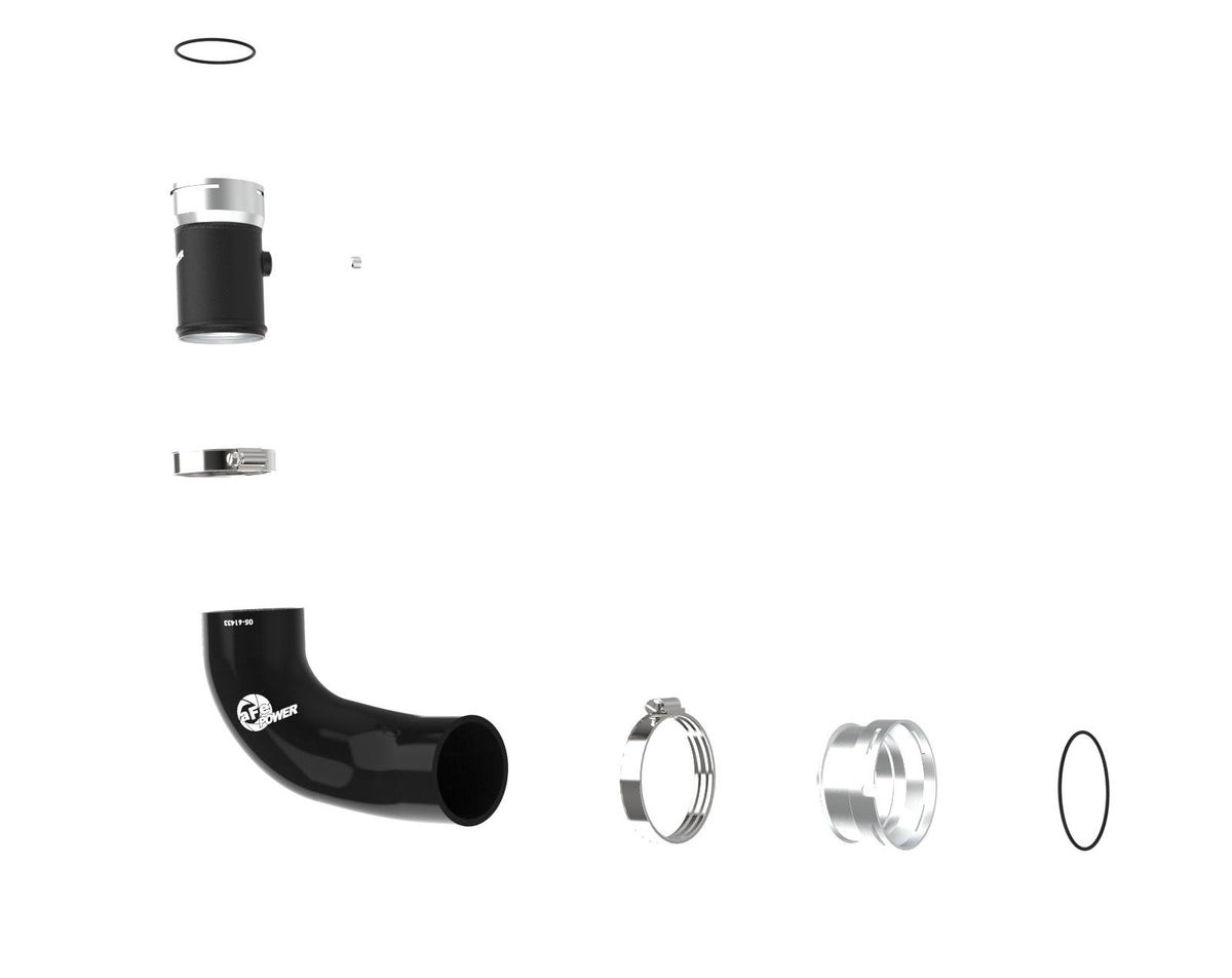 AFE BladeRunner Aluminum 2.5" Hot Charge Pipe - Black (2022-2023 Kia Stinger L4-2.5L (t)) - 46-20698-B